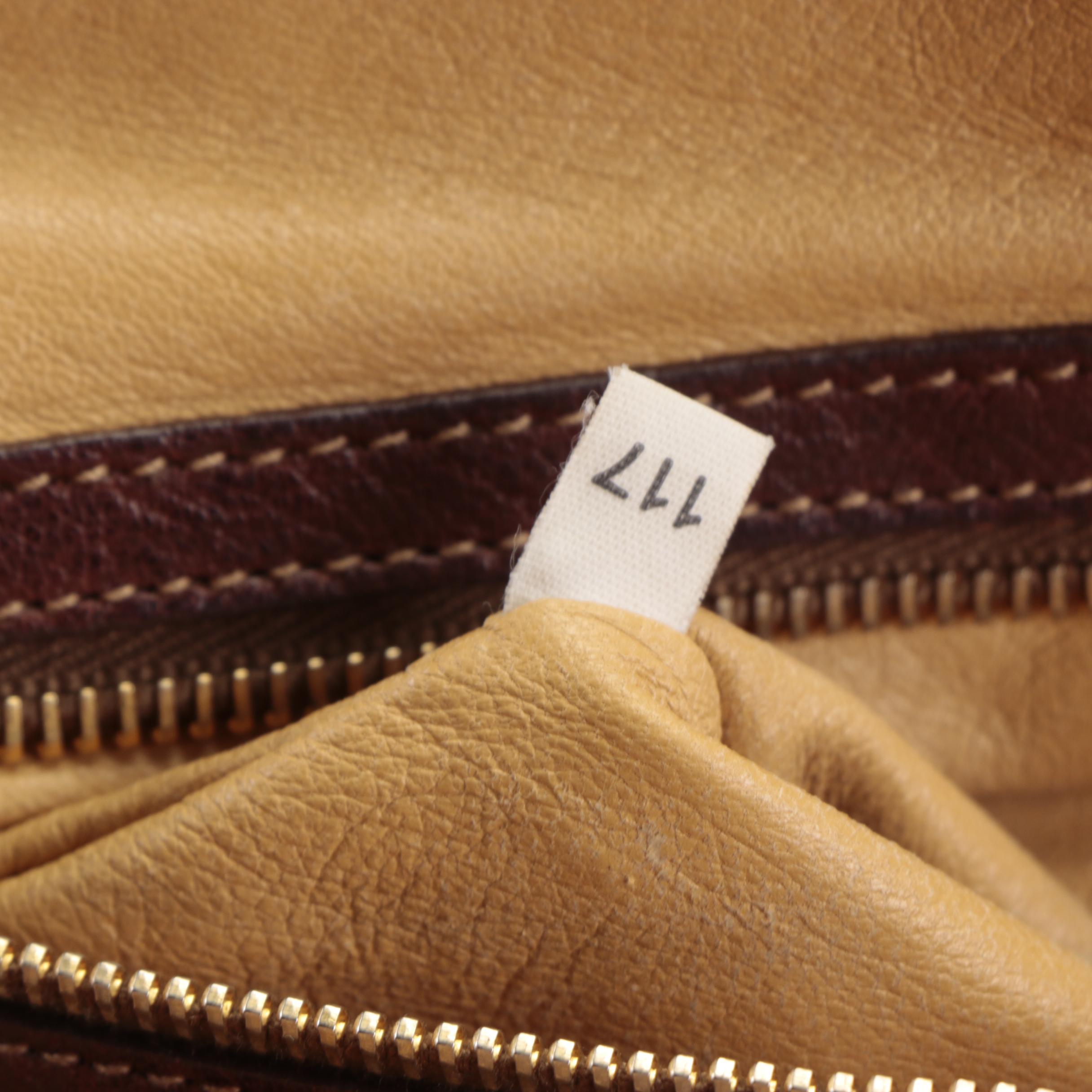 Prada Domed Hard Frame Zip Shoulder Bag in Mahogany Goatskin Leather