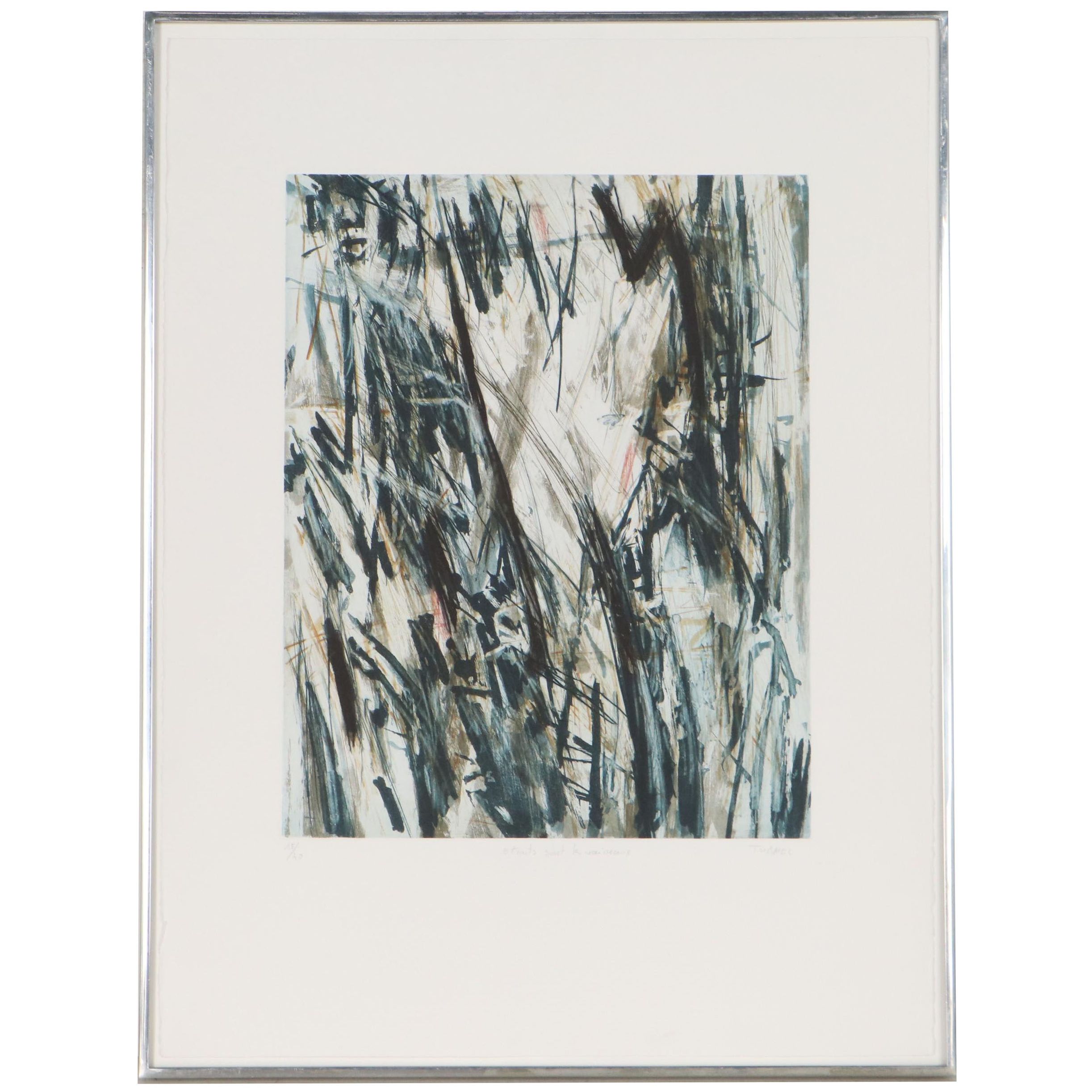 Jean-Paul Turmel Aquatint "Etroits sous Vaineaux," 1988