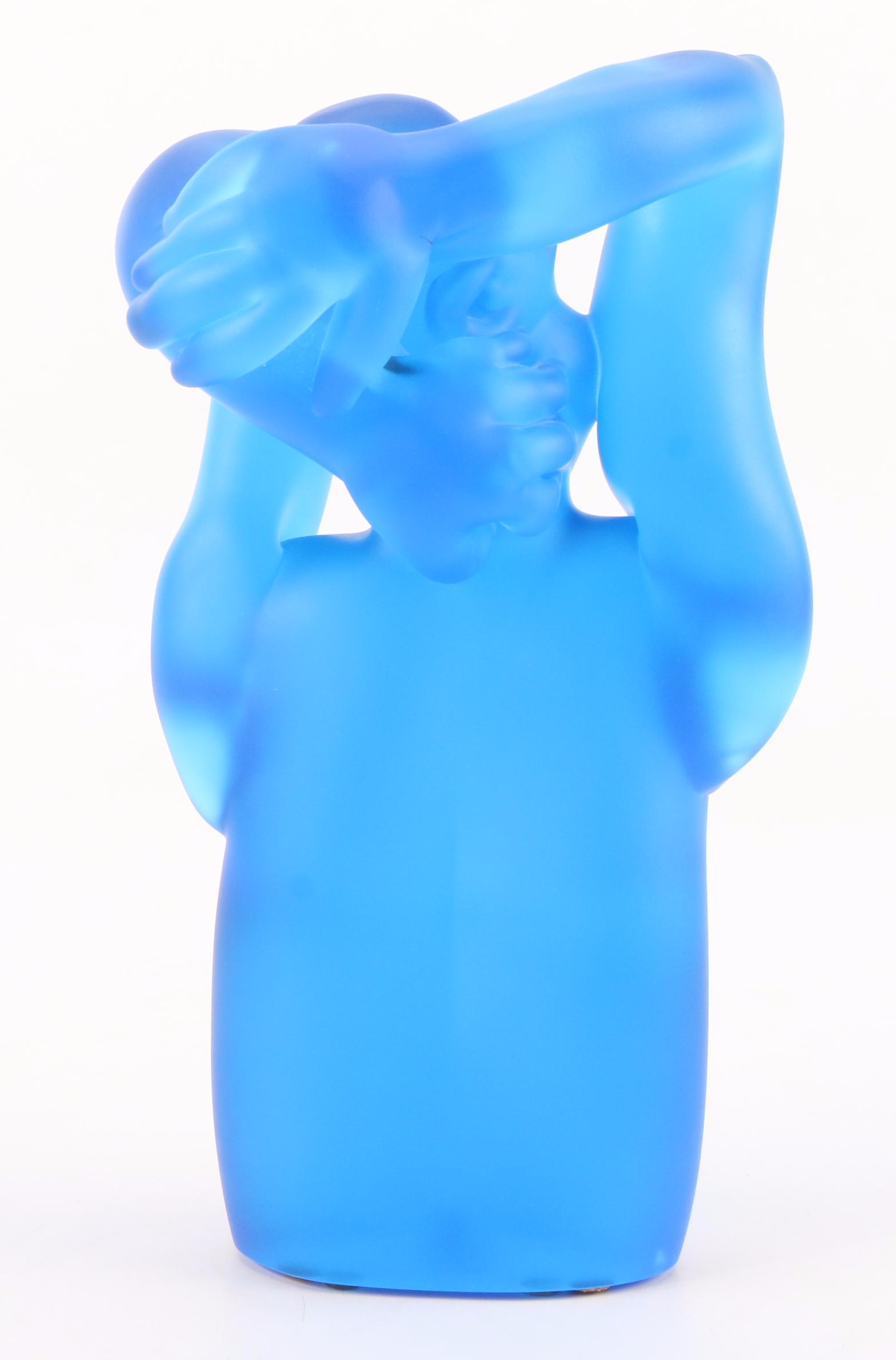 Richard Jolley Studio Art Glass Sculpture "Torso," 1994