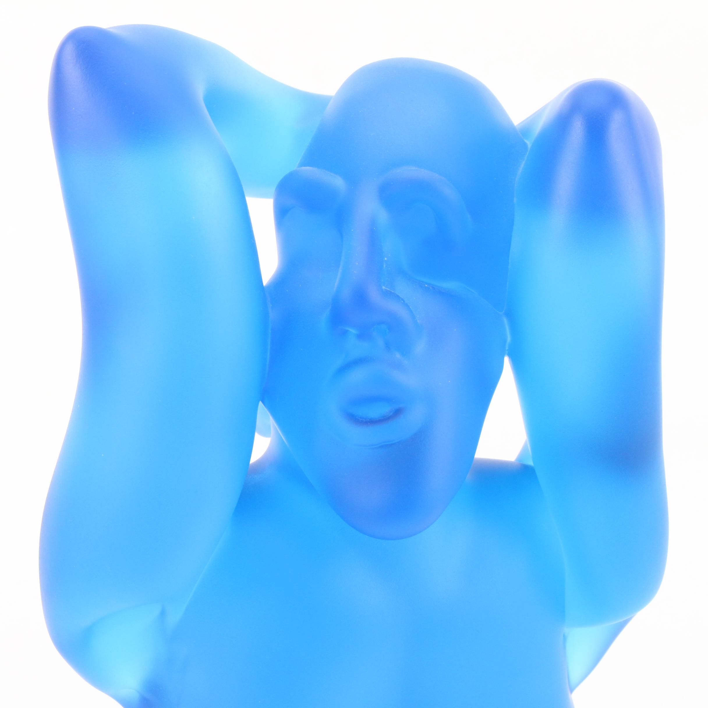 Richard Jolley Studio Art Glass Sculpture "Torso," 1994