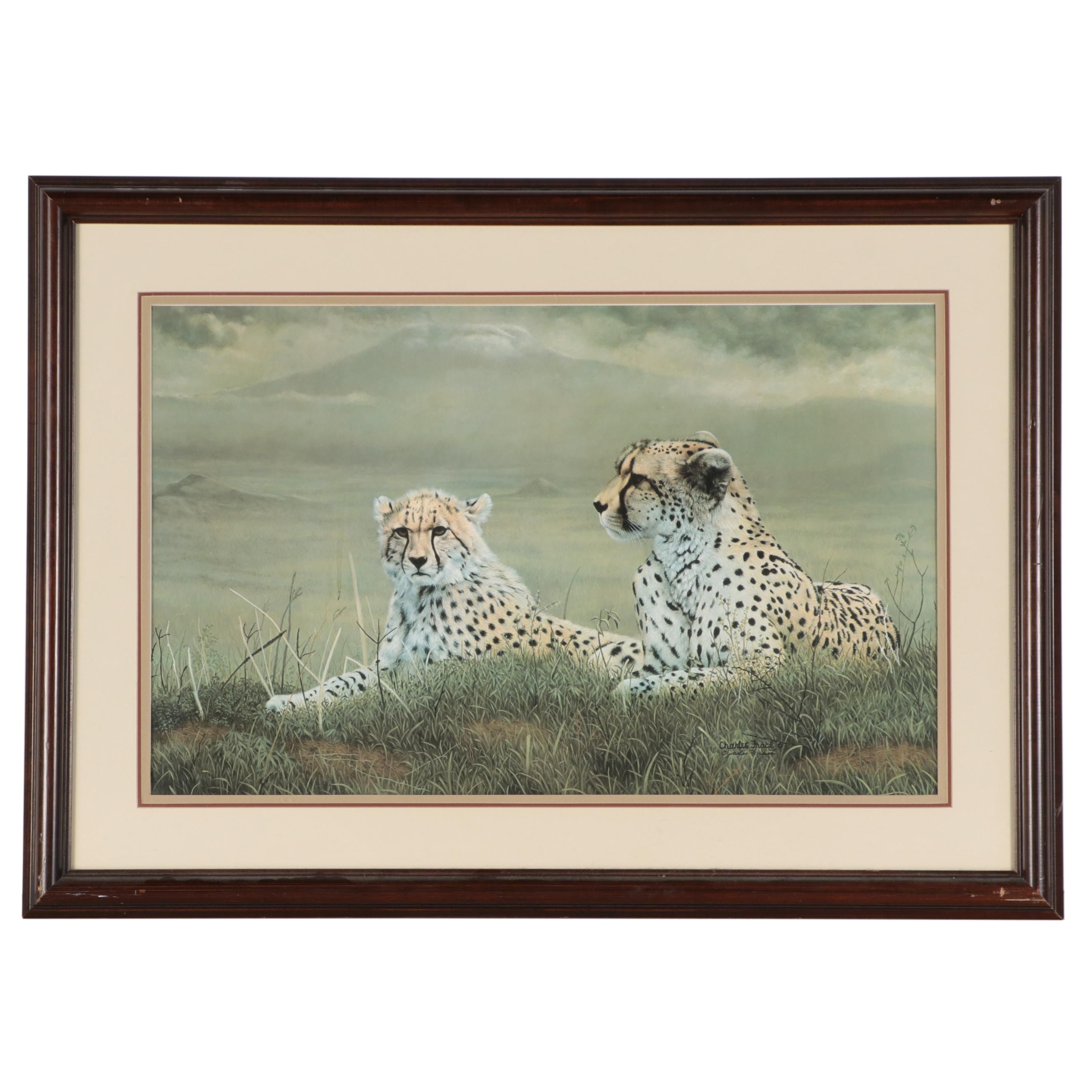 Charles Fracé Offset Lithograph "A Moment's Rest," 1983