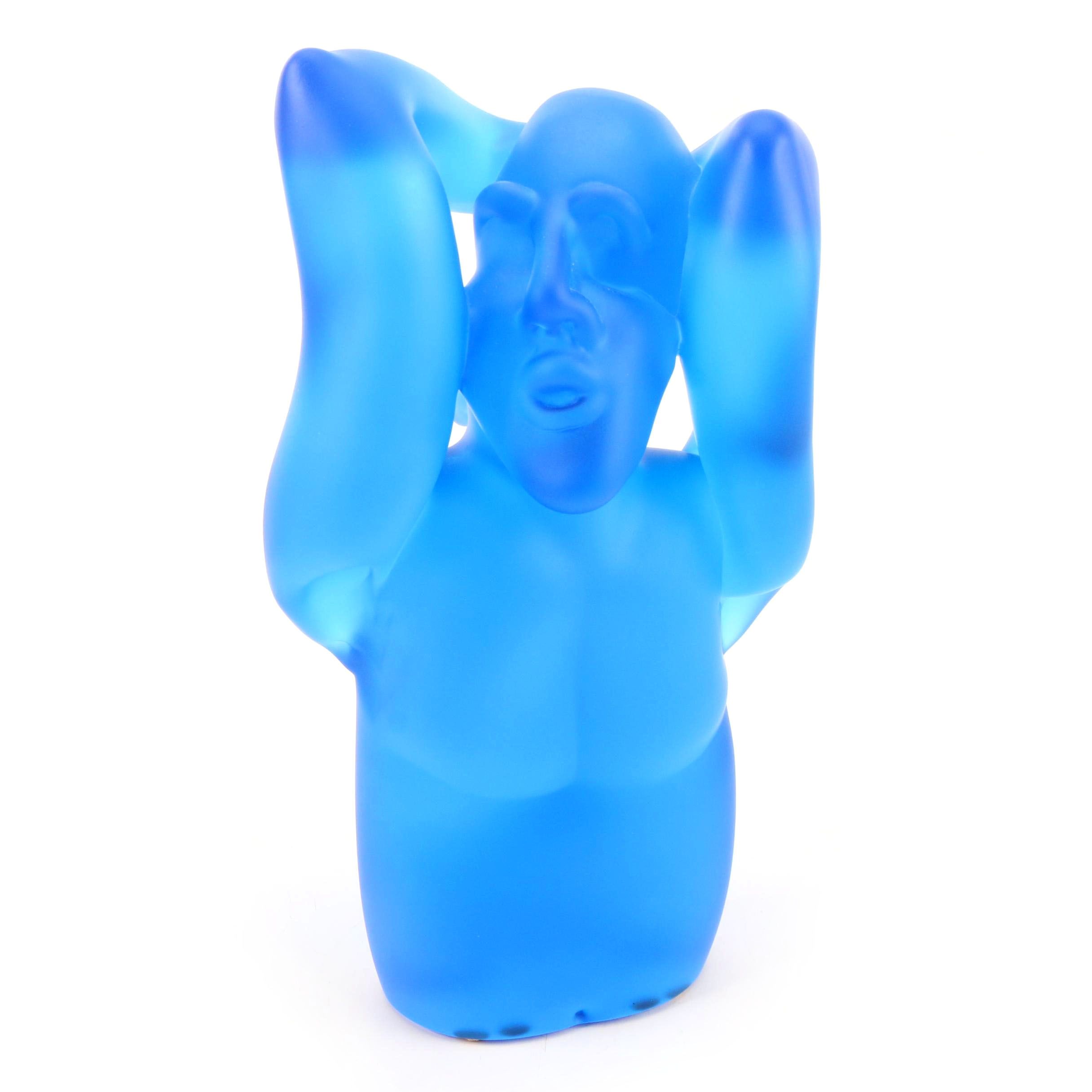 Richard Jolley Studio Art Glass Sculpture "Torso," 1994