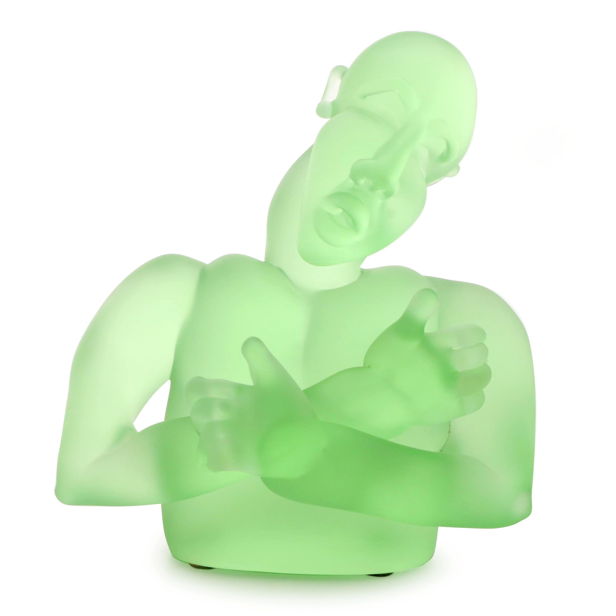 Richard Jolley Studio Art Glass Sculpture "Torso," 1994