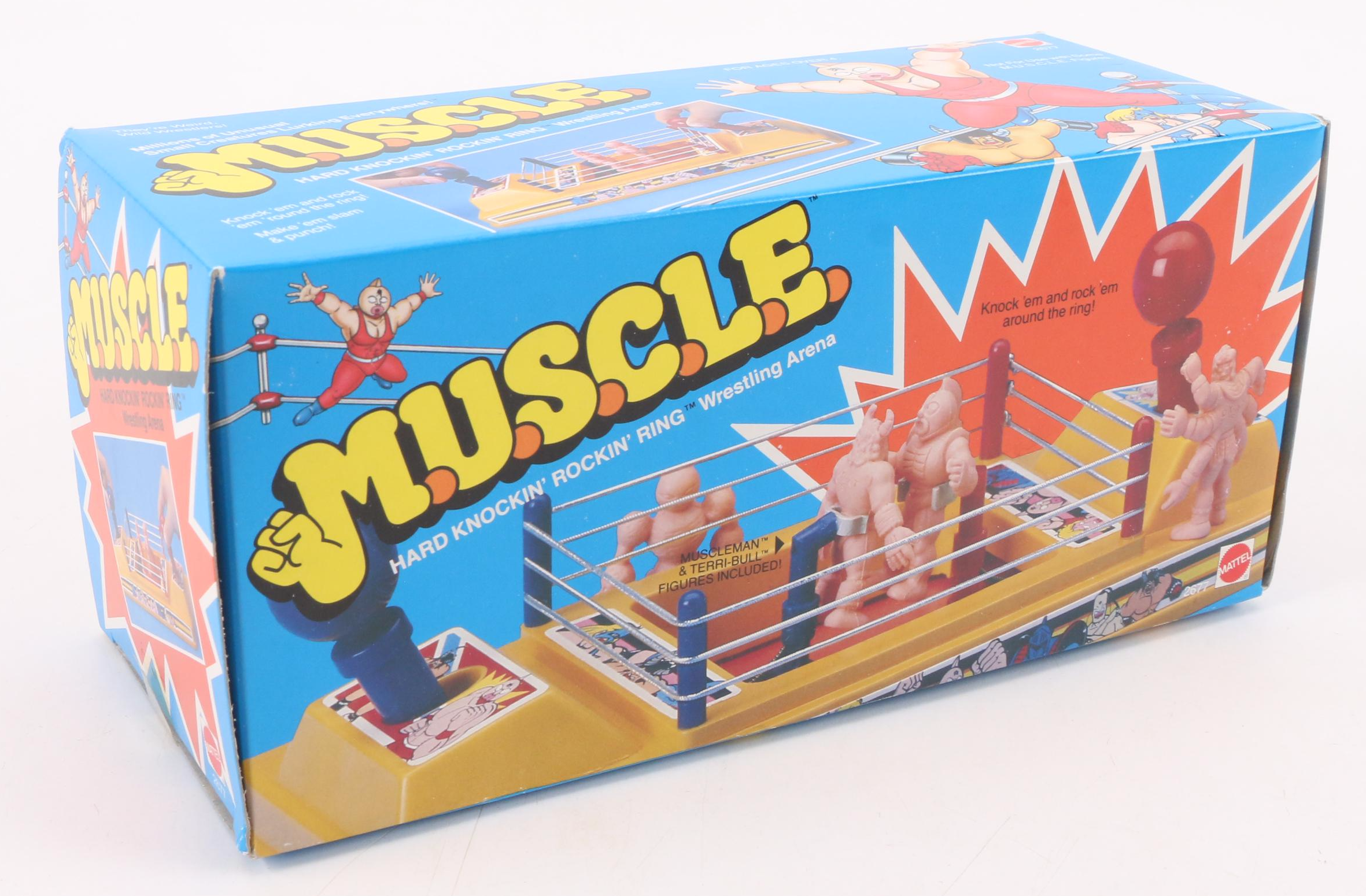 Mattel "Muscle" Hard Knockin' Rockin' Ring Wrestling Arena, 1985