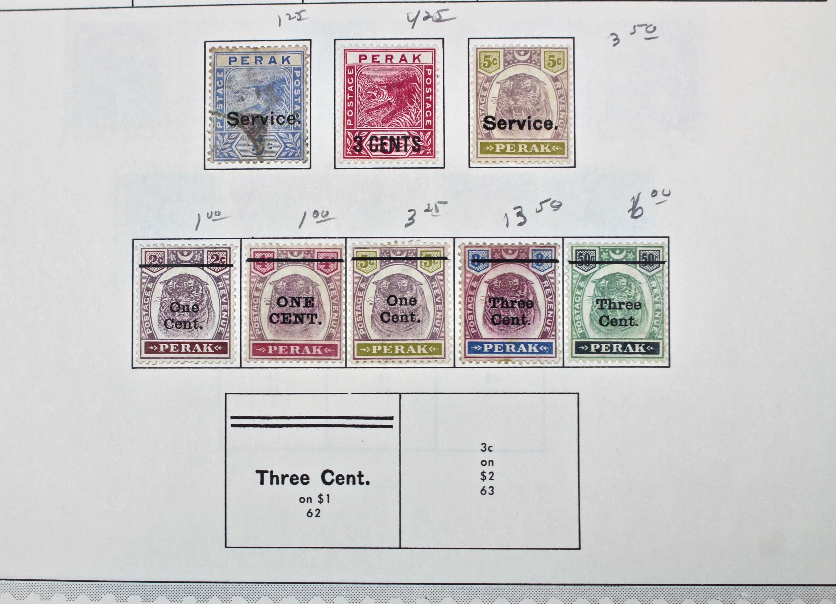 Perak (Malaysia) Postage Stamp Collection