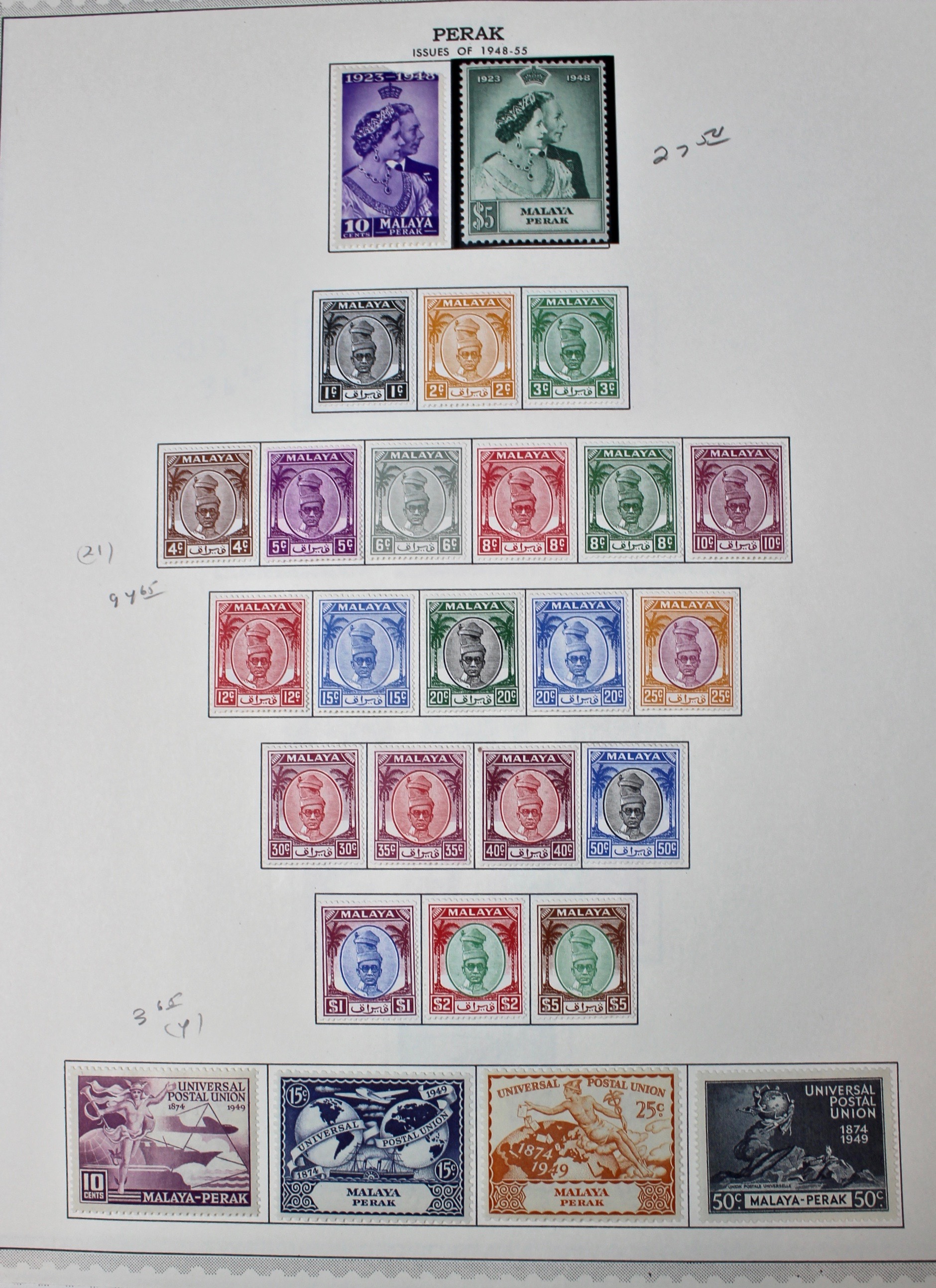 Perak (Malaysia) Postage Stamp Collection