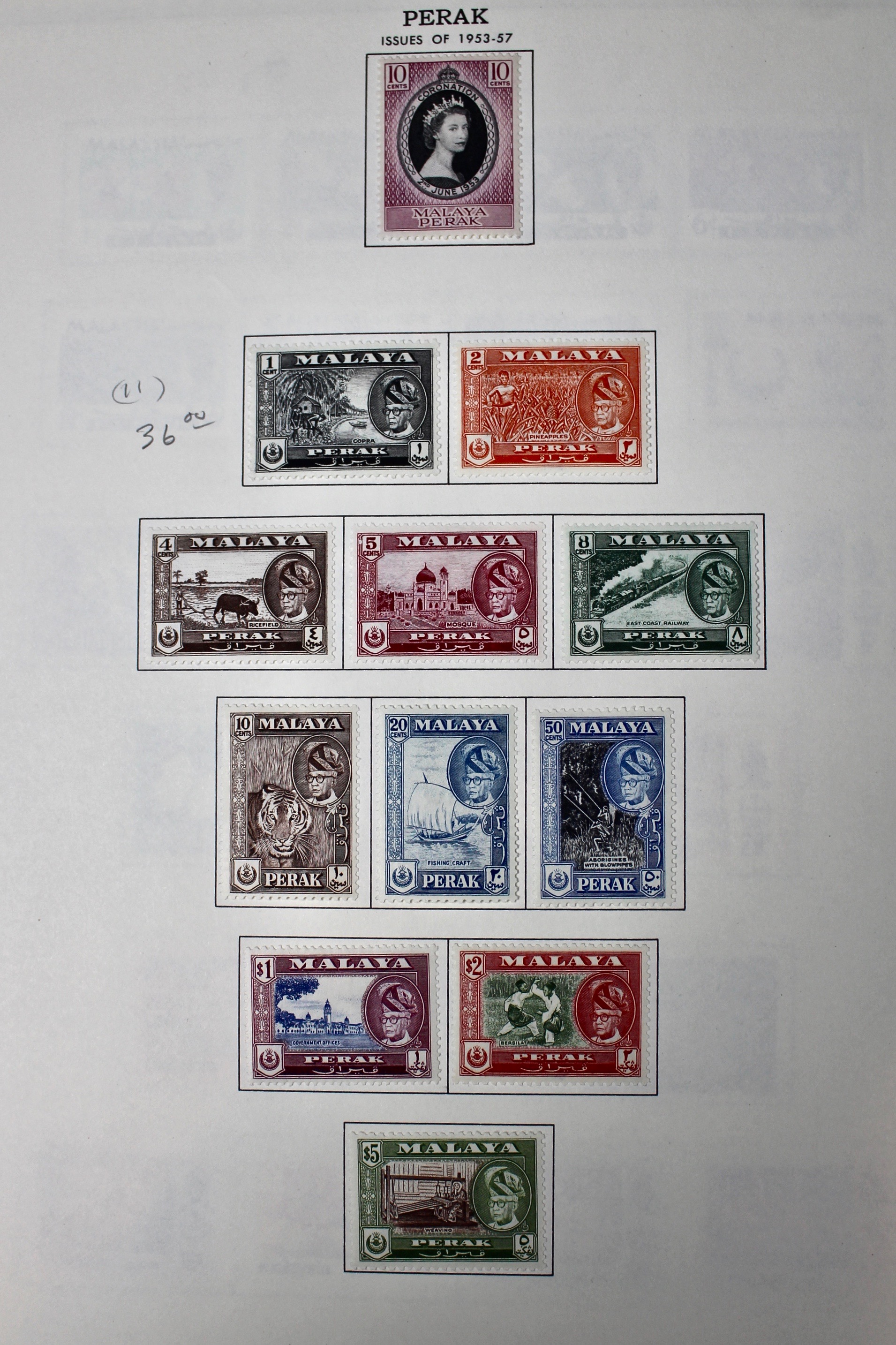 Perak (Malaysia) Postage Stamp Collection