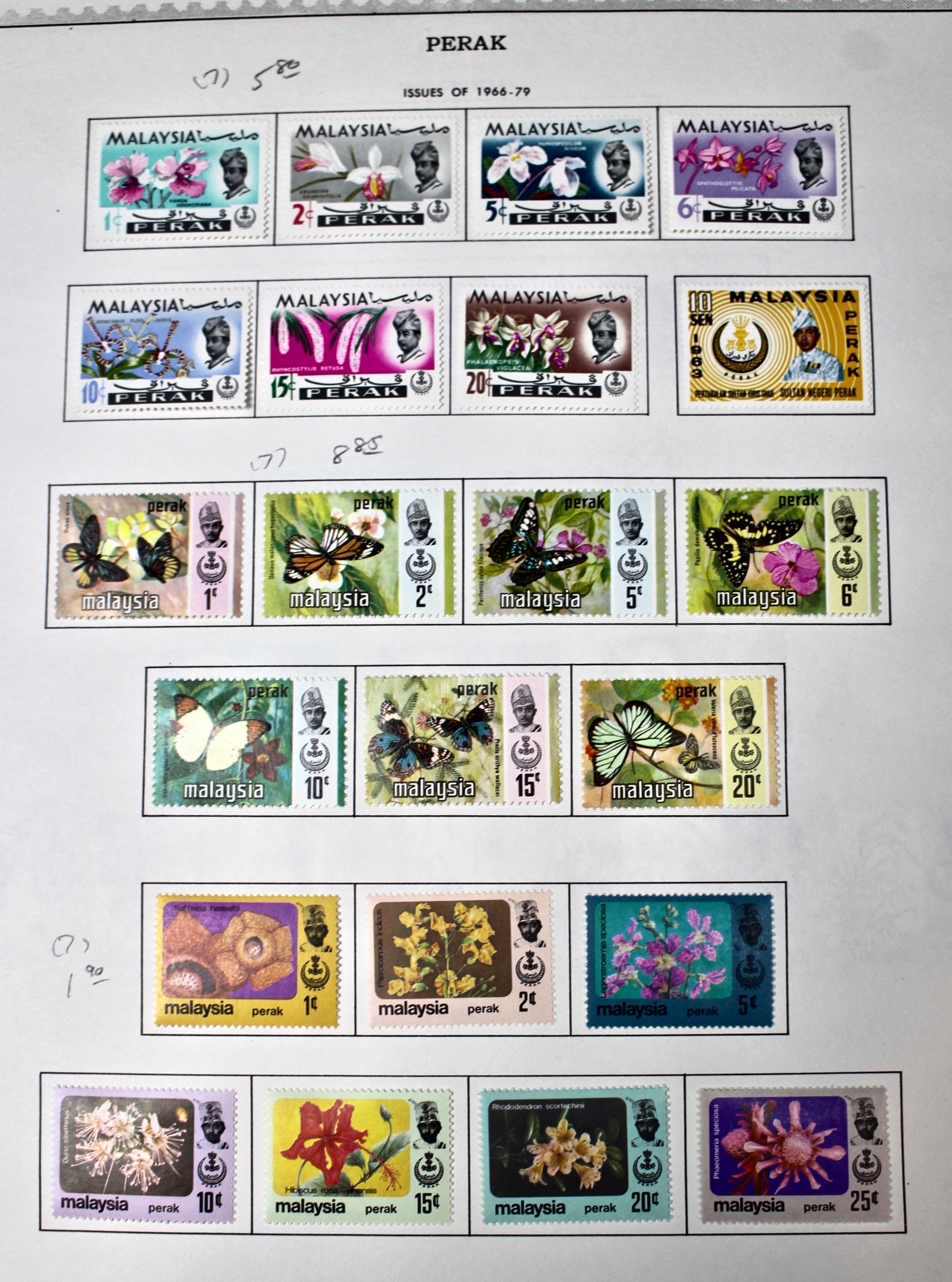 Perak (Malaysia) Postage Stamp Collection
