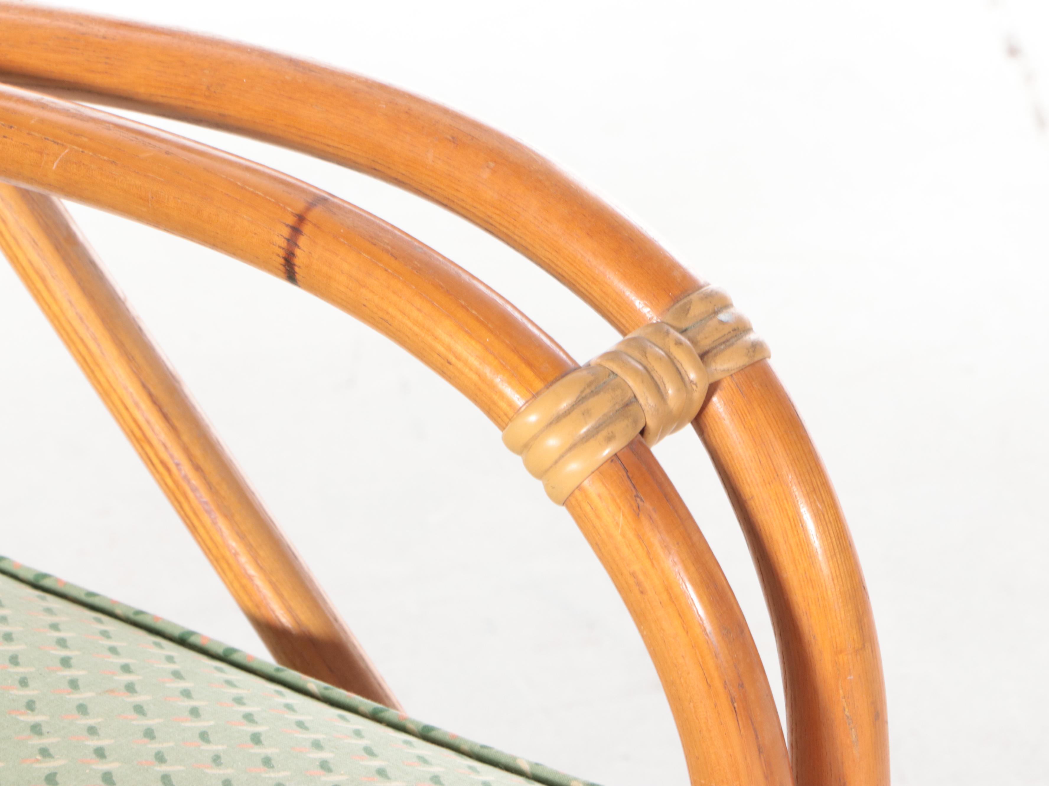 Heywood-Wakefield Ash/Bamboo-Style  Rocker and Tiered Laminate End Table