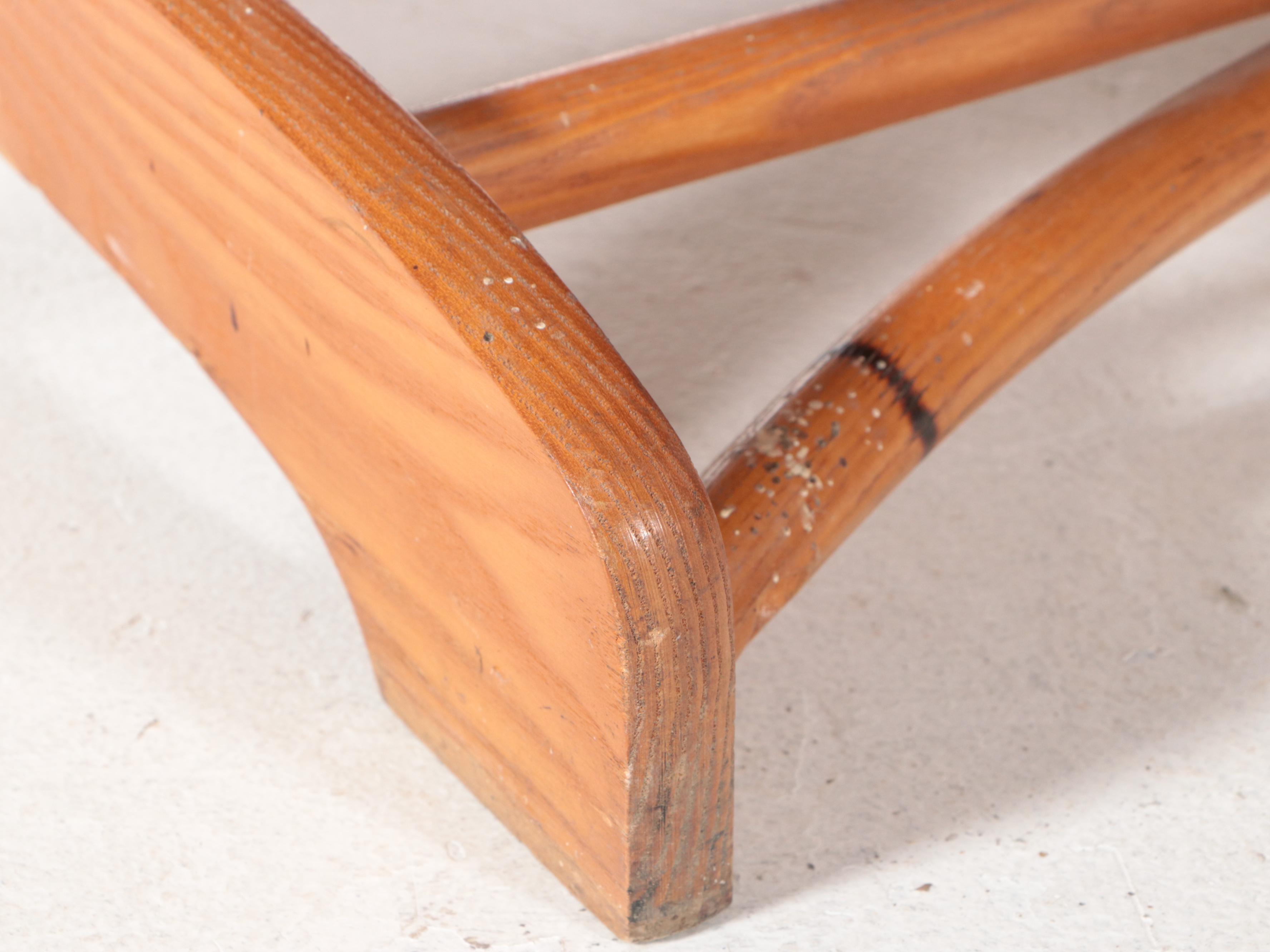 Heywood-Wakefield Ash/Bamboo-Style  Rocker and Tiered Laminate End Table