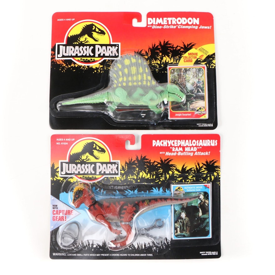 Kenner Jurassic Park Dimetrodon and Pachycephalosaurus Action Figures