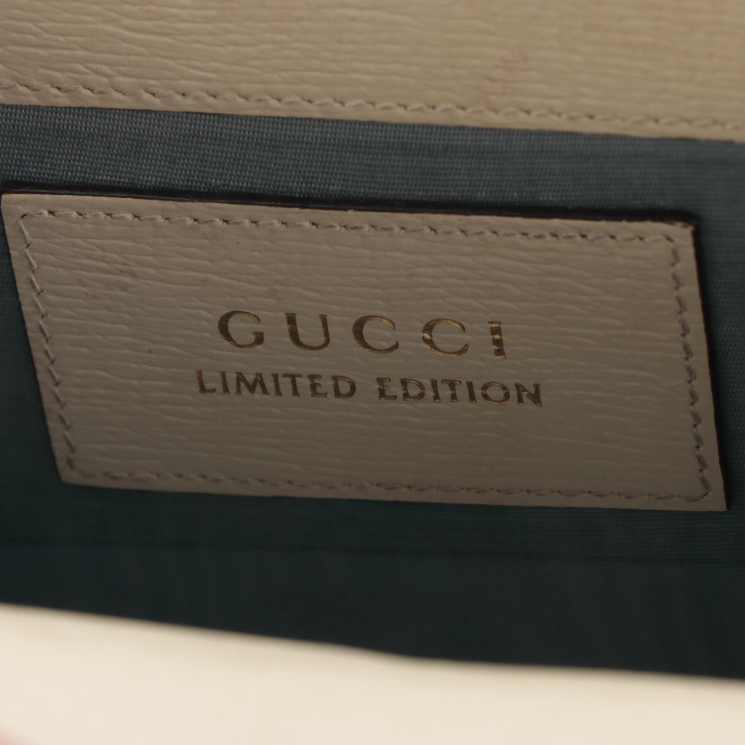 Gucci Limited Edition Mini Sylvie Top Handle Bag in GG Heart and Star Leather