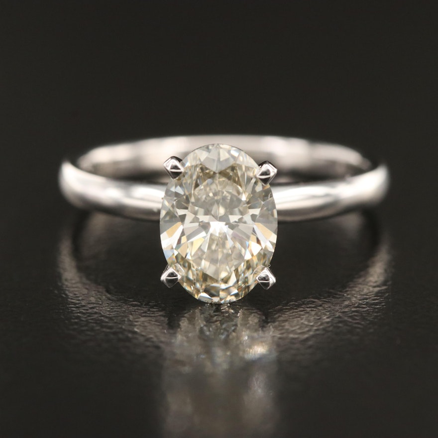 14K 1.64 CT Lab Grown Diamond Solitaire Ring