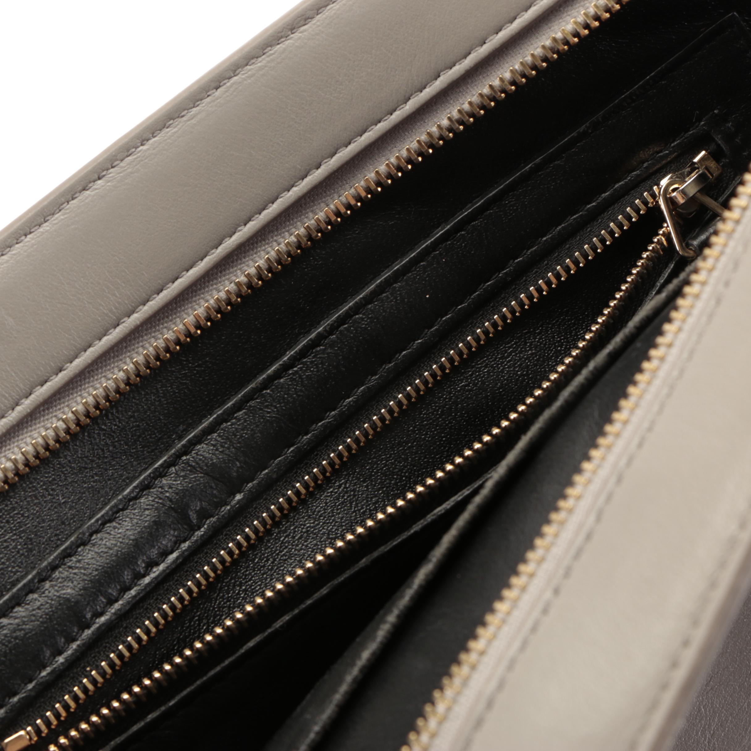 Saint Laurent Baby Cabas Convertible Tote Bag in Grey Leather