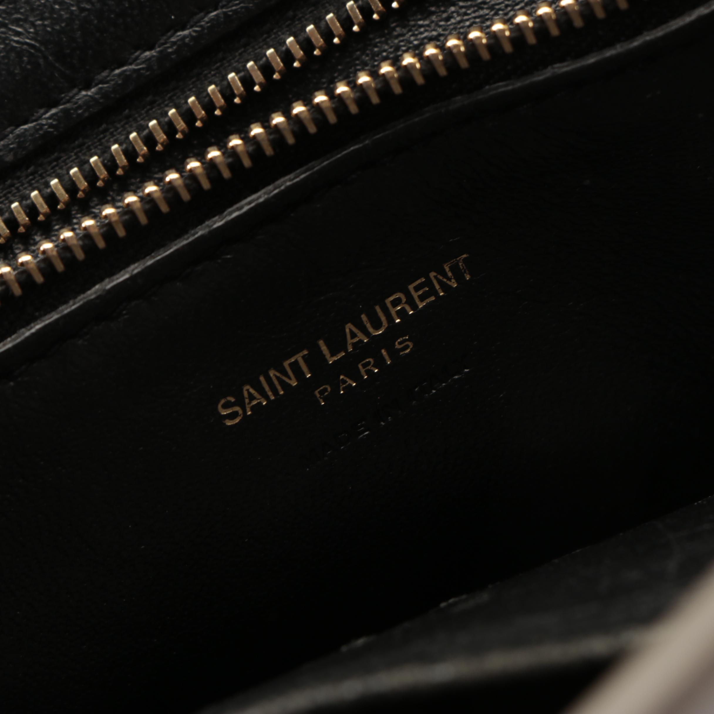 Saint Laurent Baby Cabas Convertible Tote Bag in Grey Leather