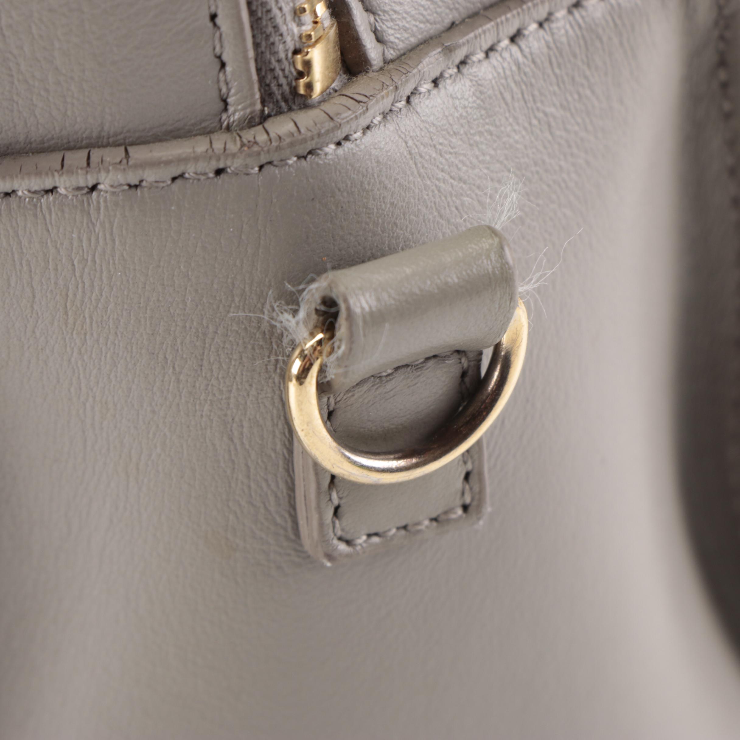 Saint Laurent Baby Cabas Convertible Tote Bag in Grey Leather