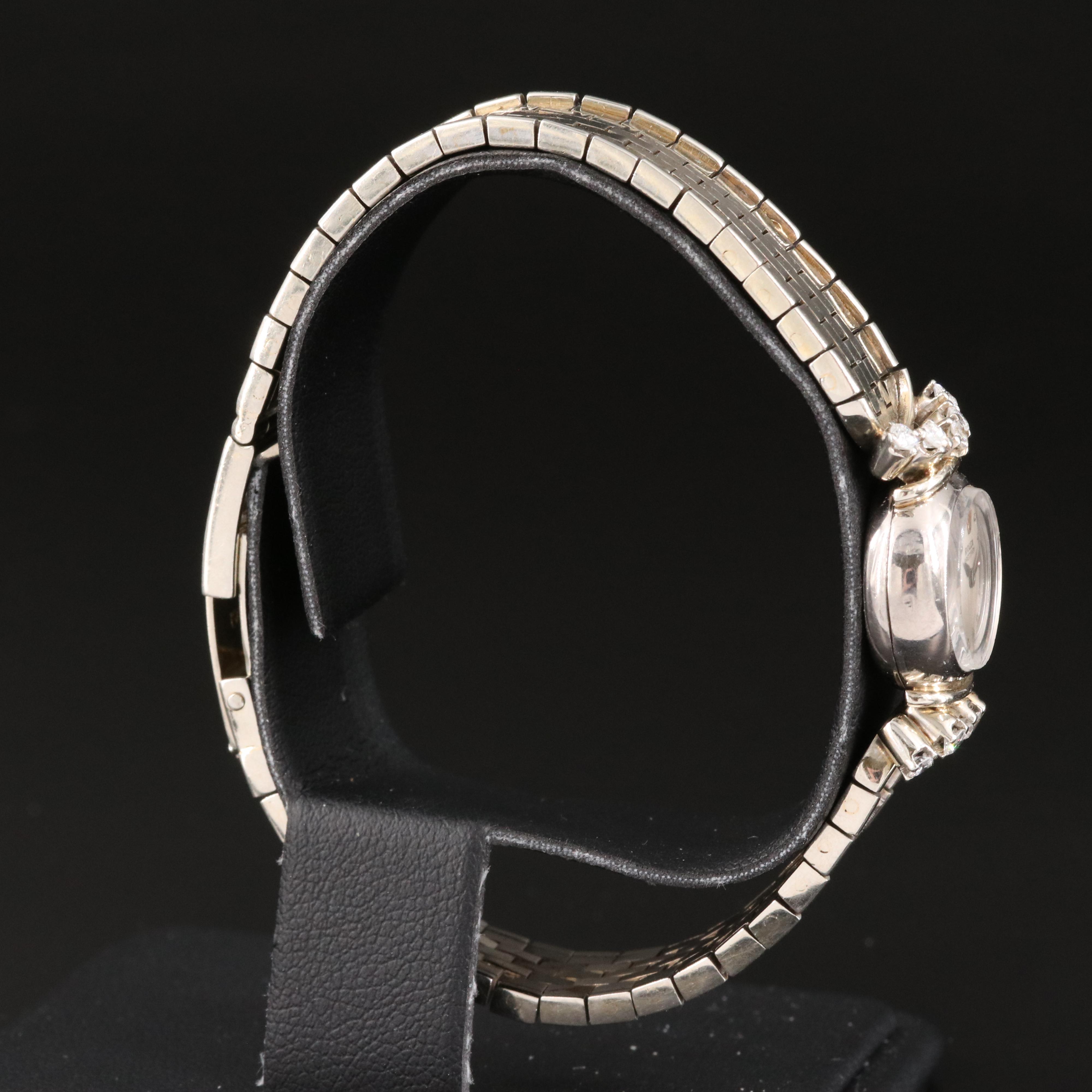 Vintage Rolex Precision 18K Diamond Watch