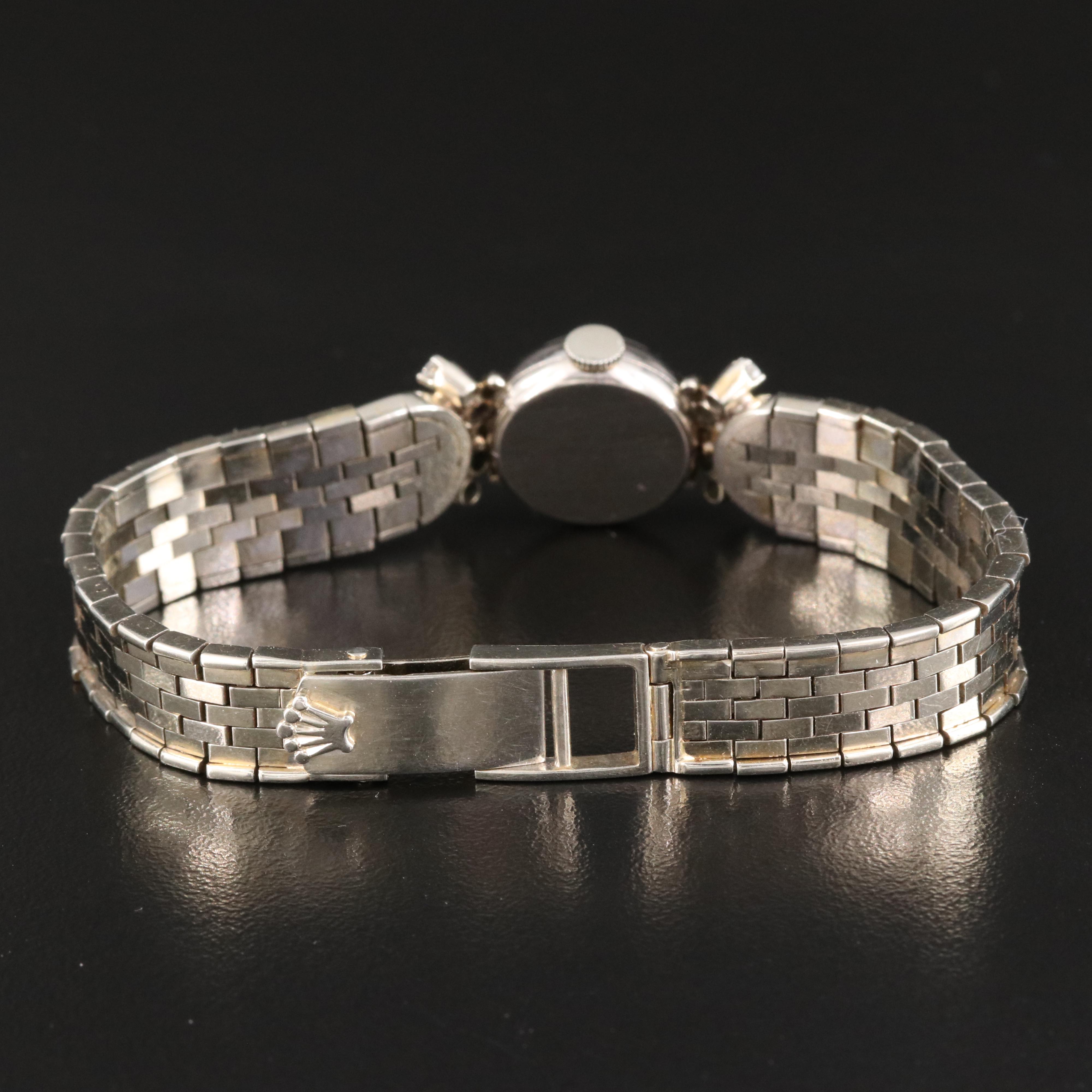 Vintage Rolex Precision 18K Diamond Watch