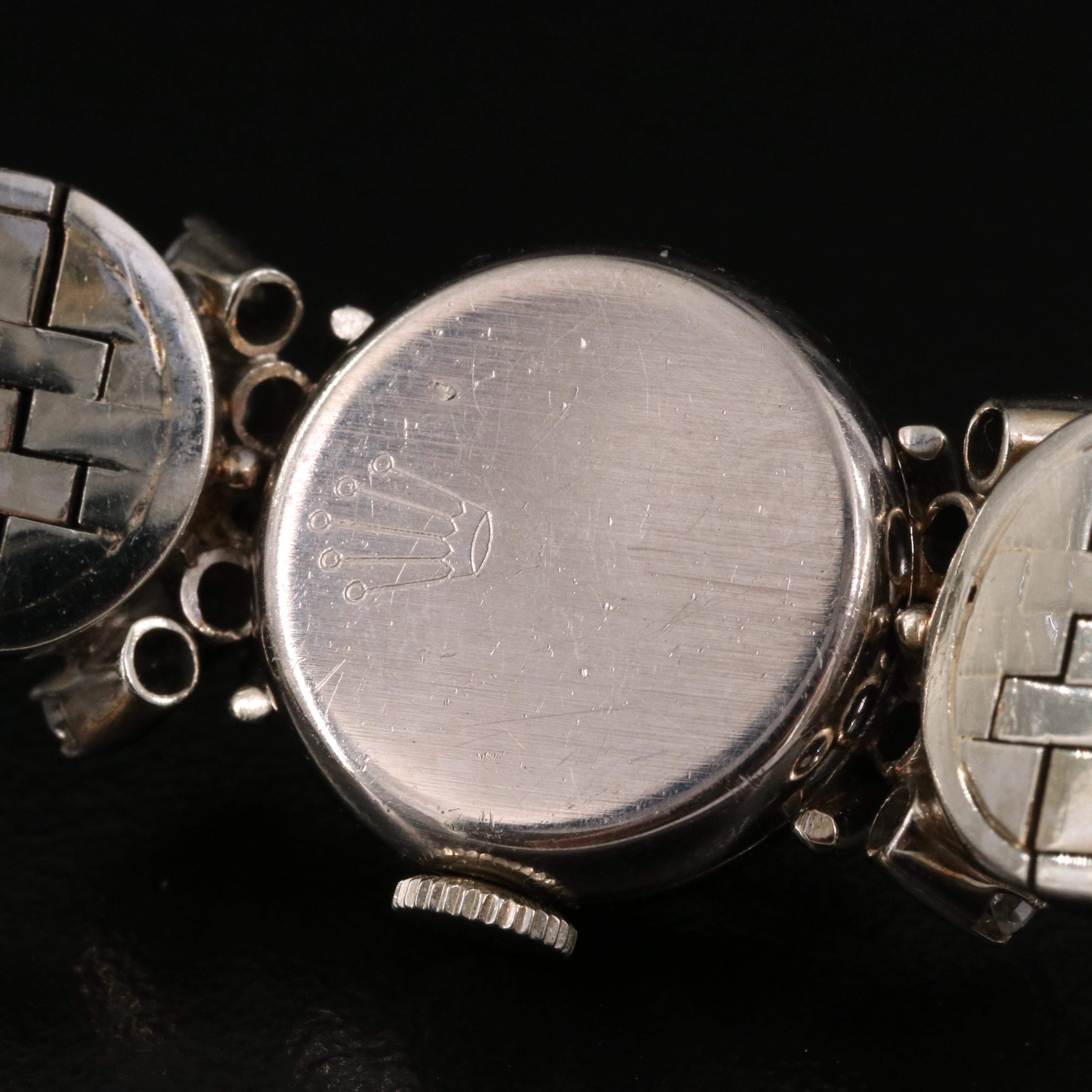 Vintage Rolex Precision 18K Diamond Watch