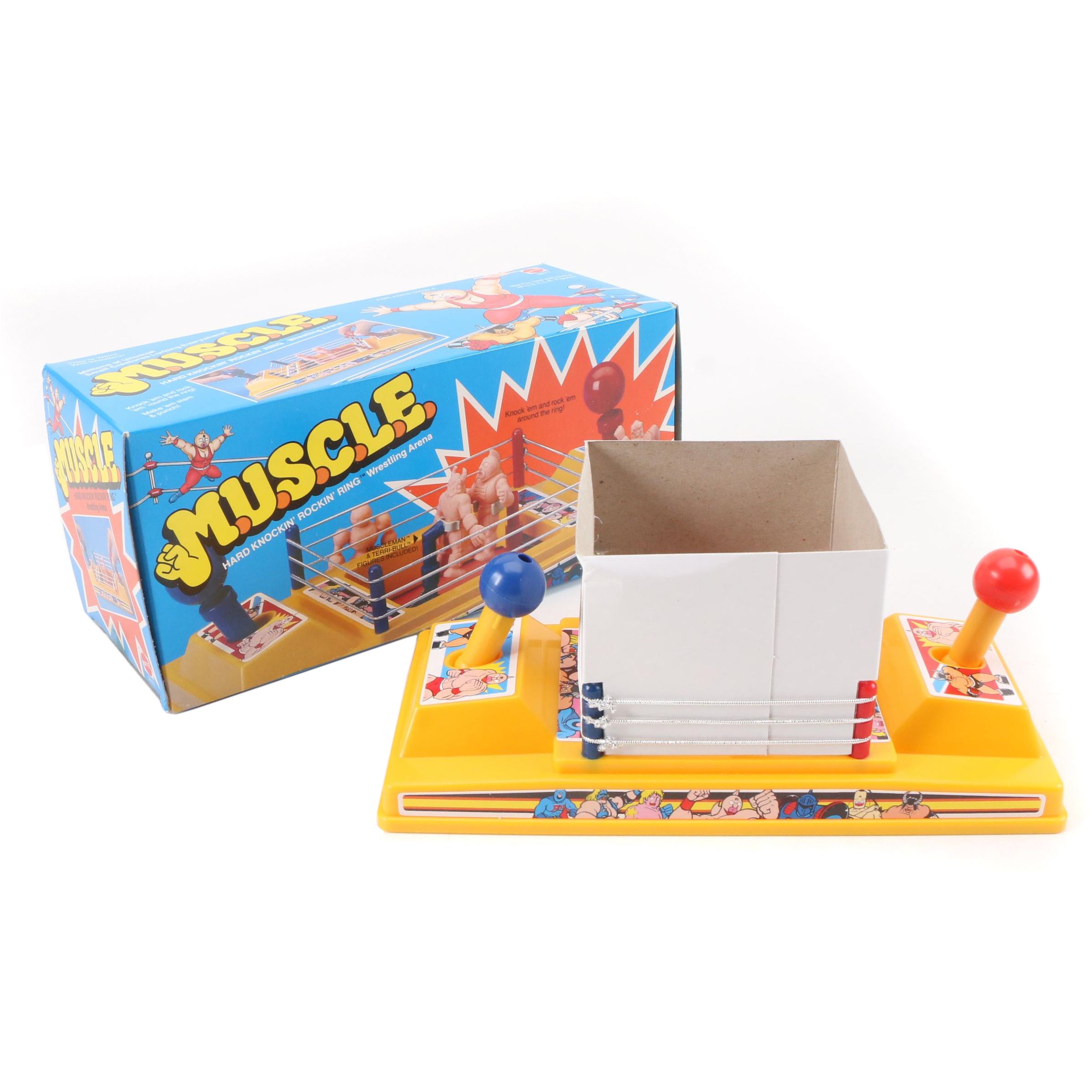 Mattel "Muscle" Hard Knockin' Rockin' Ring Wrestling Arena, 1985