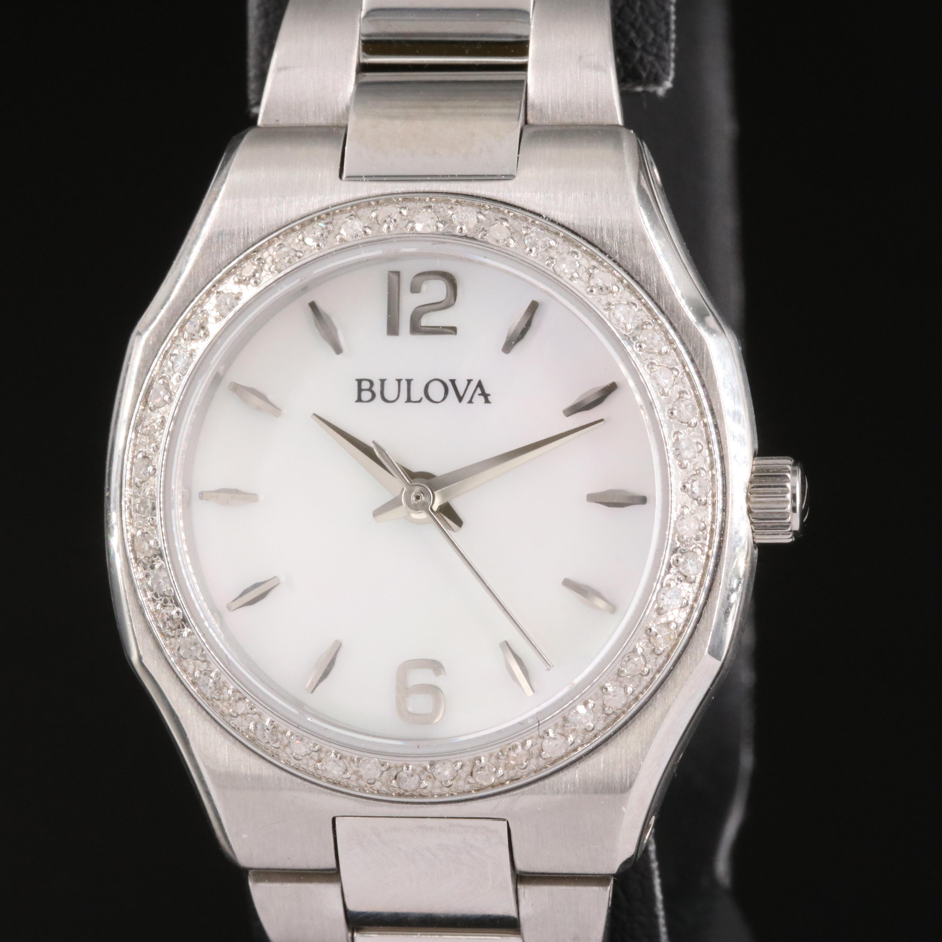 Bulova Diamond Bezel Quartz Watch