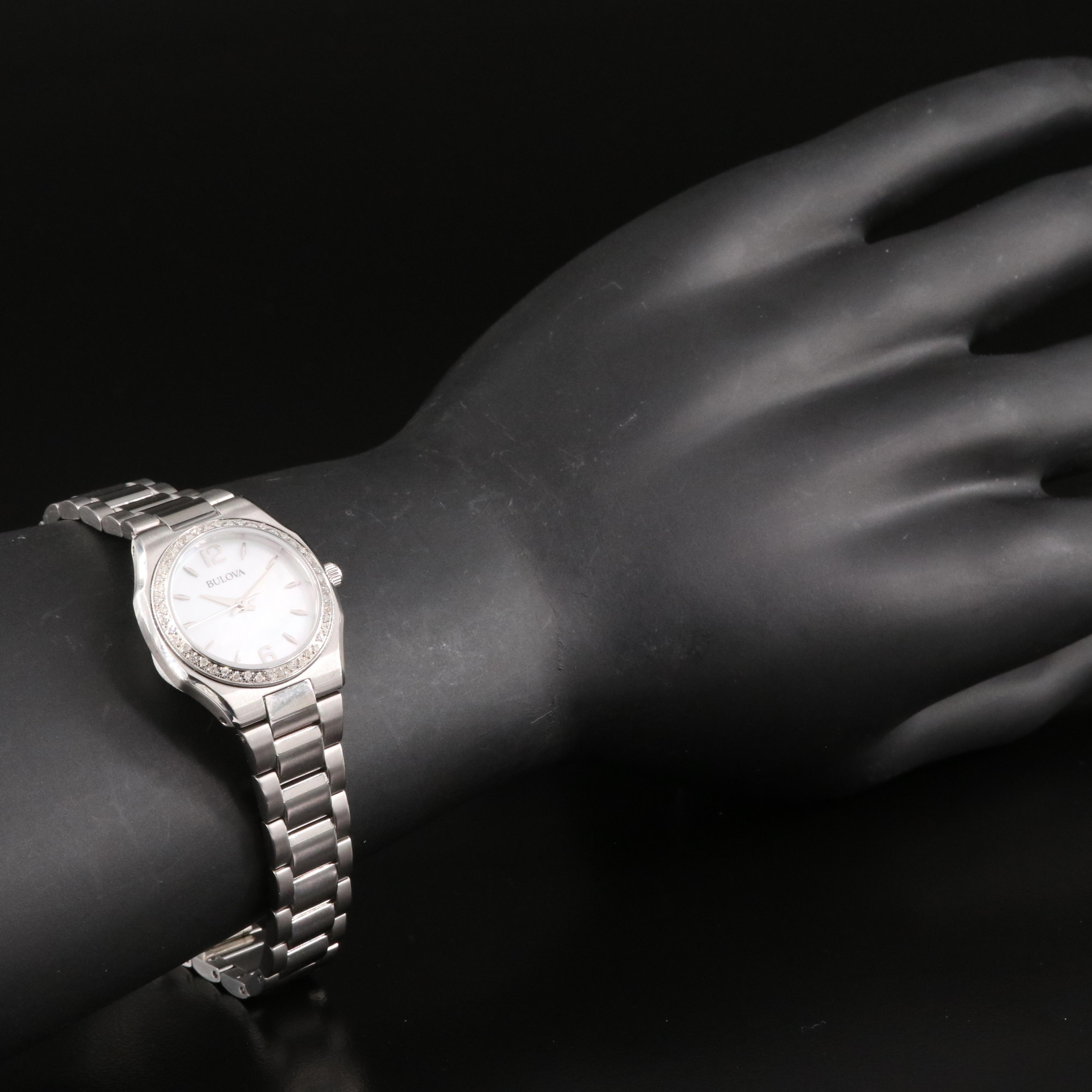 Bulova Diamond Bezel Quartz Watch