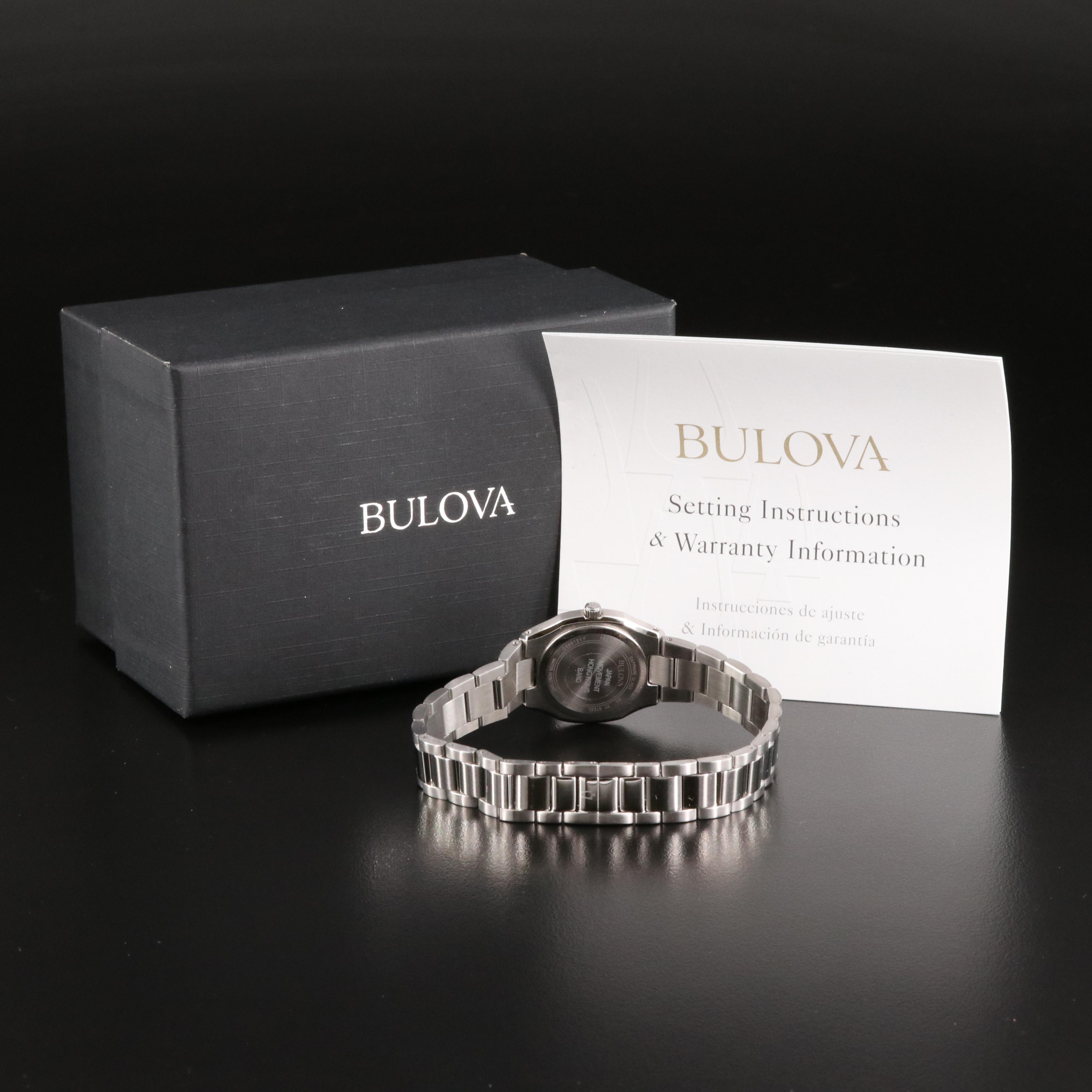 Bulova Diamond Bezel Quartz Watch