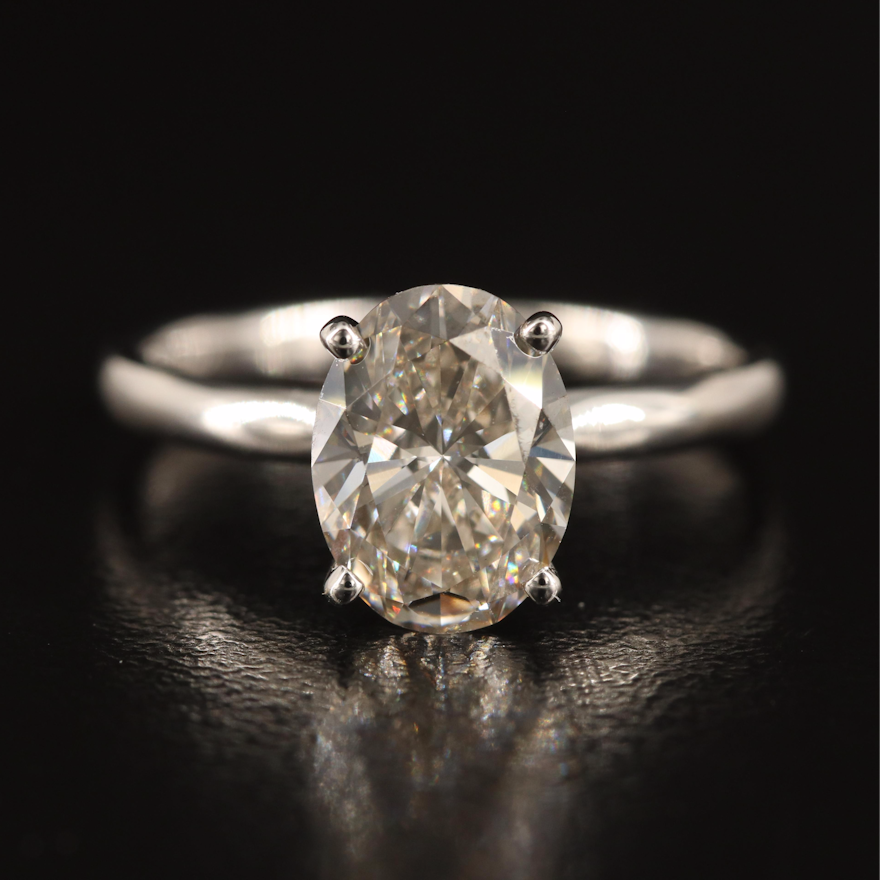 14K 2.04 CT Lab Grown Diamond Solitaire Ring