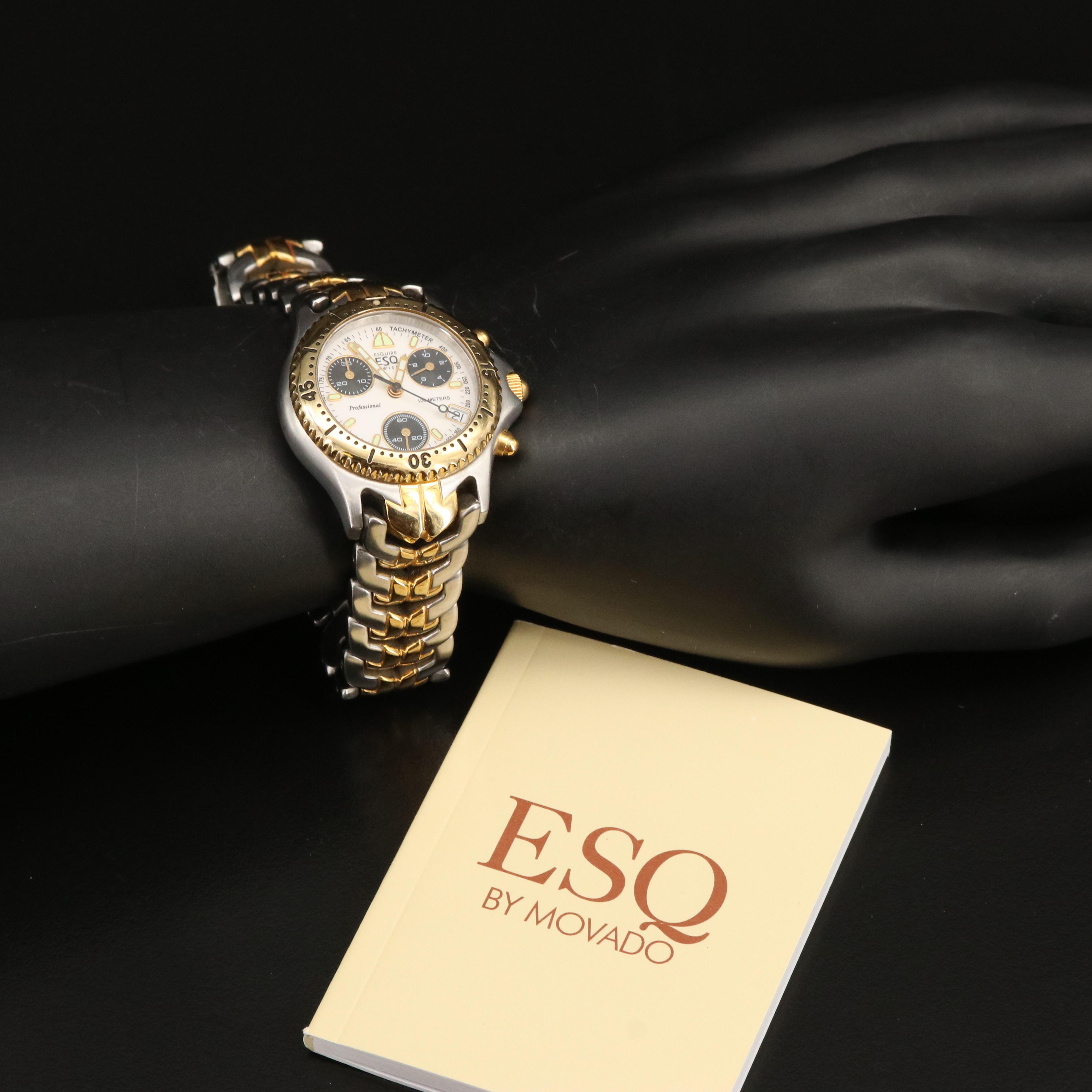 ESQ Movado Chronograph Stainless Steel Watch
