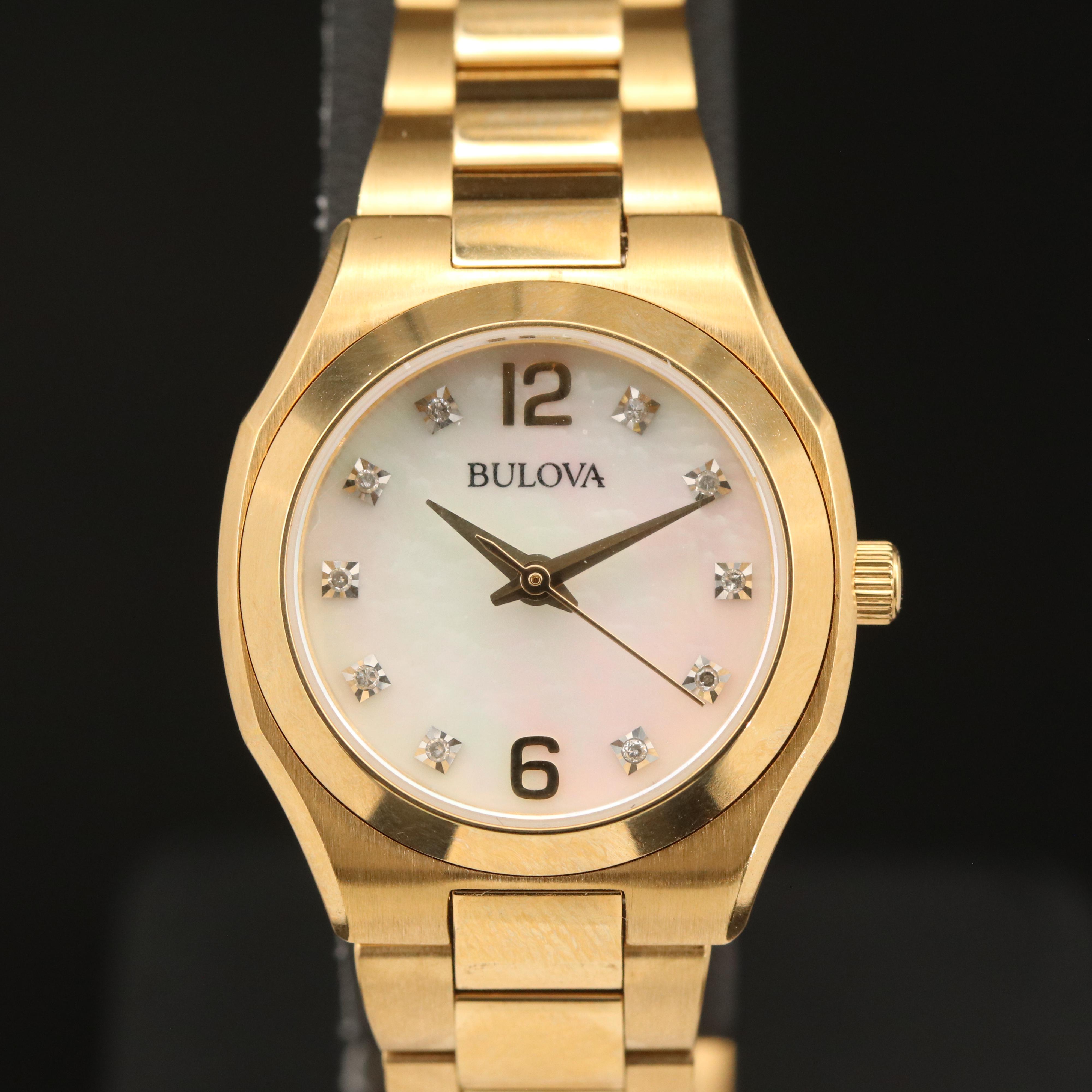 Bulova Diamond and Mother of Pearl Watch