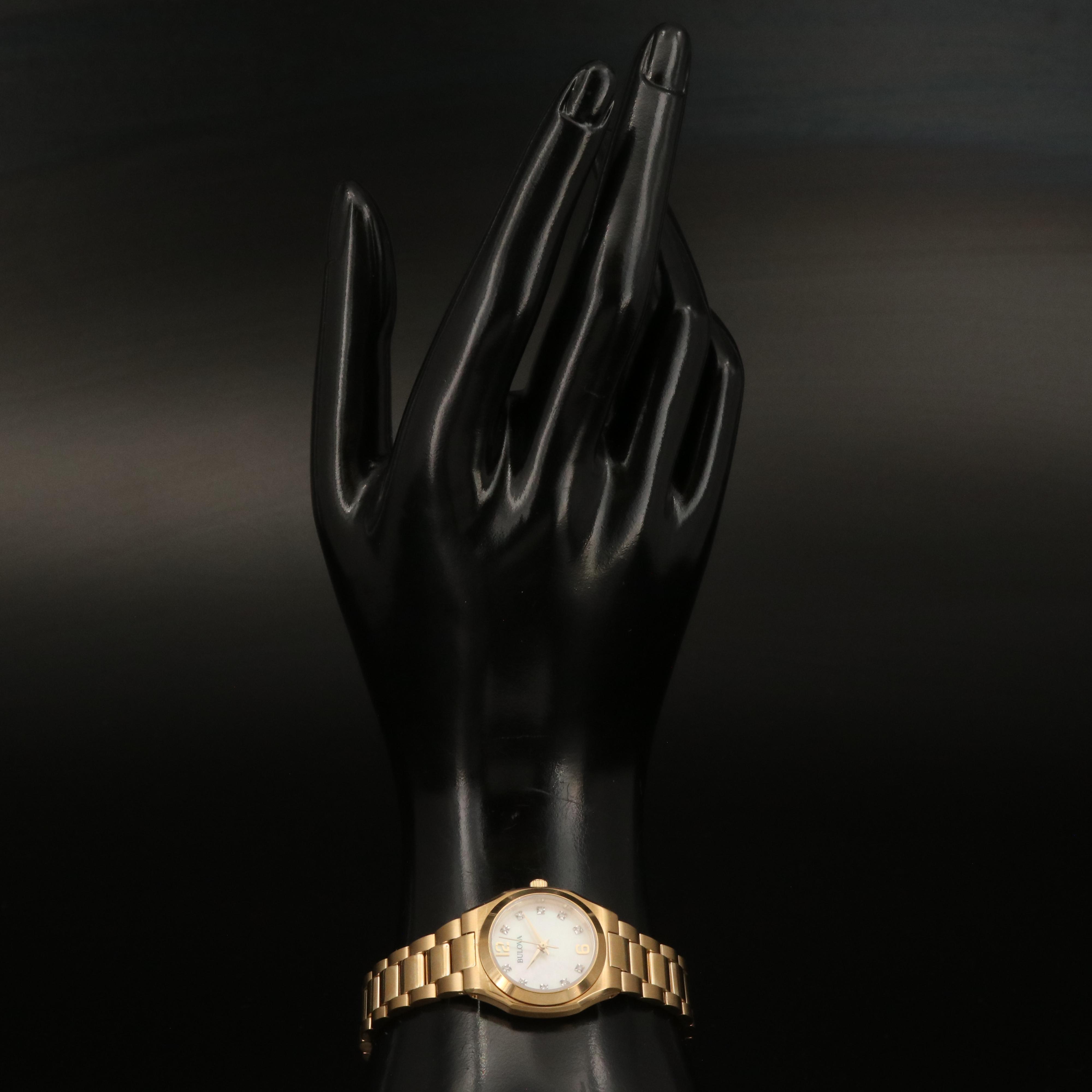 Bulova Diamond and Mother of Pearl Watch