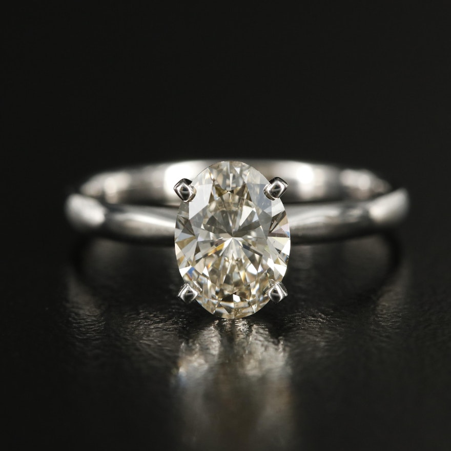 14K 1.38 CT Lab Grown Diamond Solitaire Ring