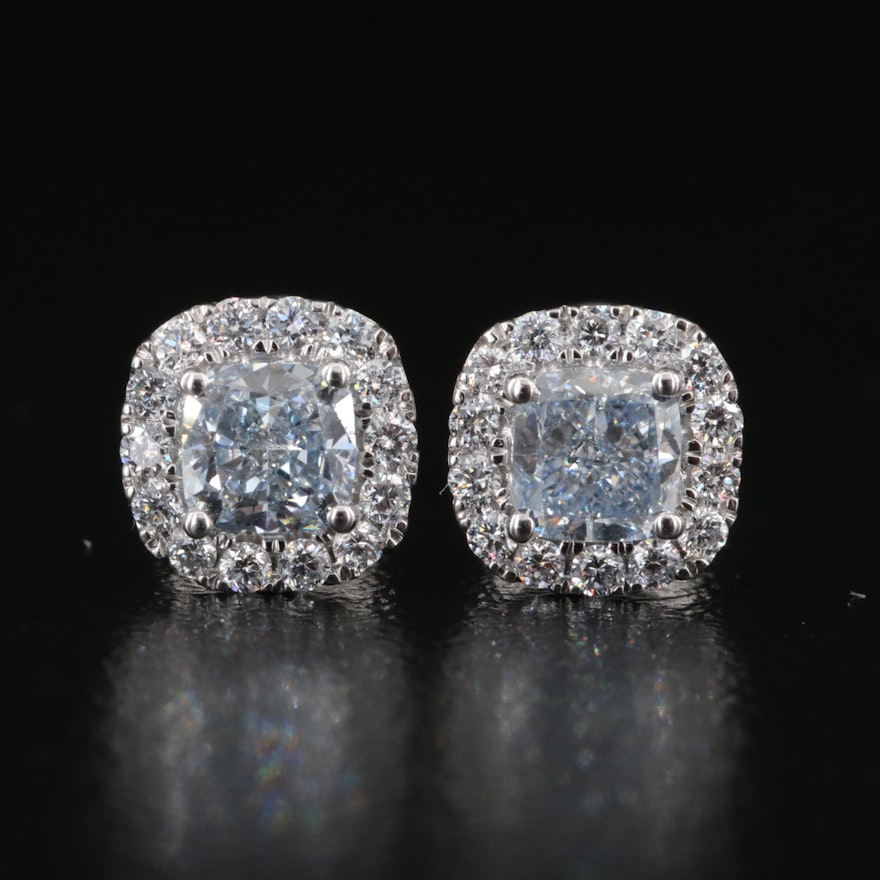 14K 1.04 CTW Lab Grown Diamond Stud Earrings