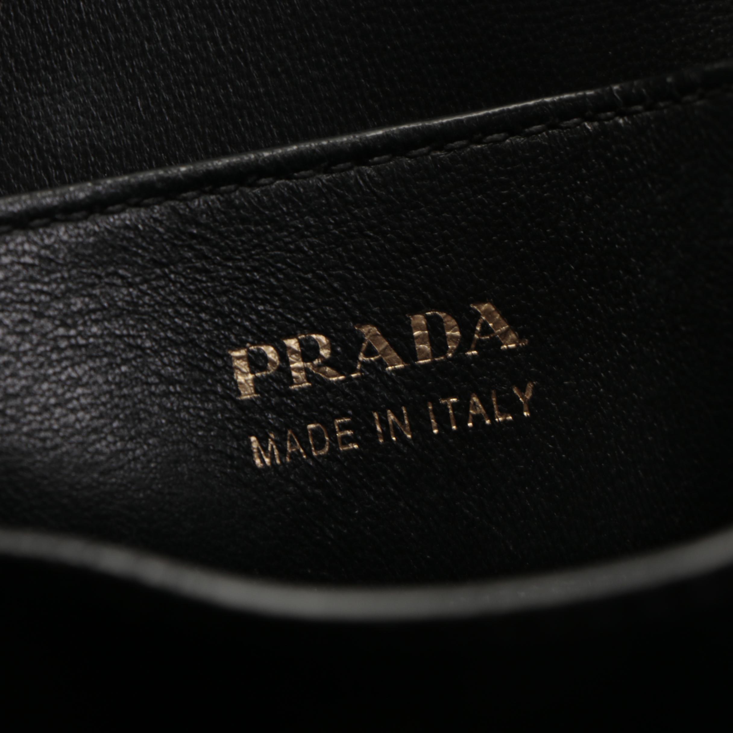 Prada Double Tote in White Saffiano Leather