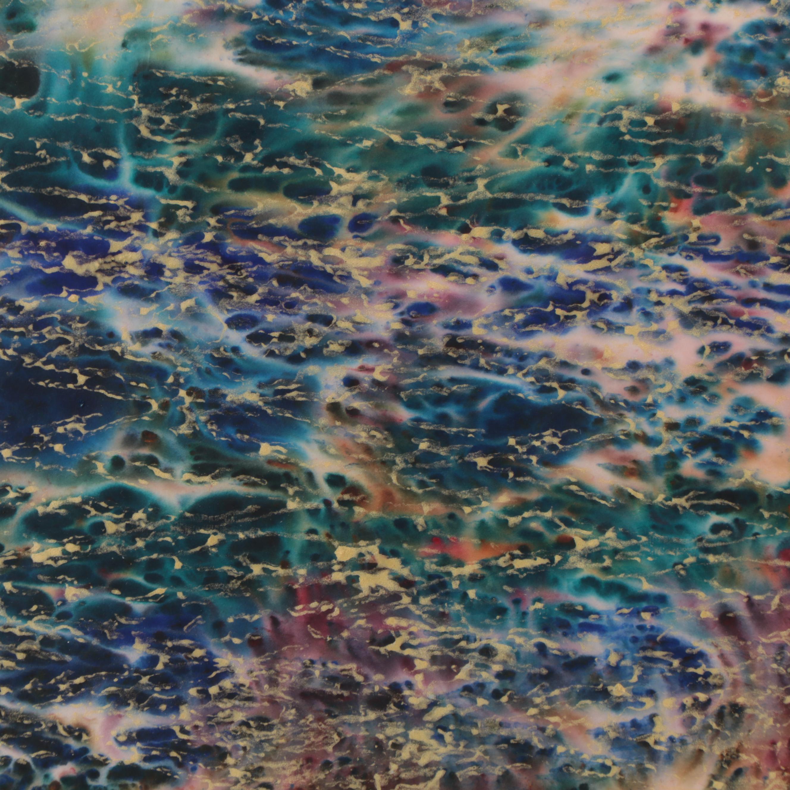 Natalie Melbardis Mixed Media Painting "Reflections #30," 1989