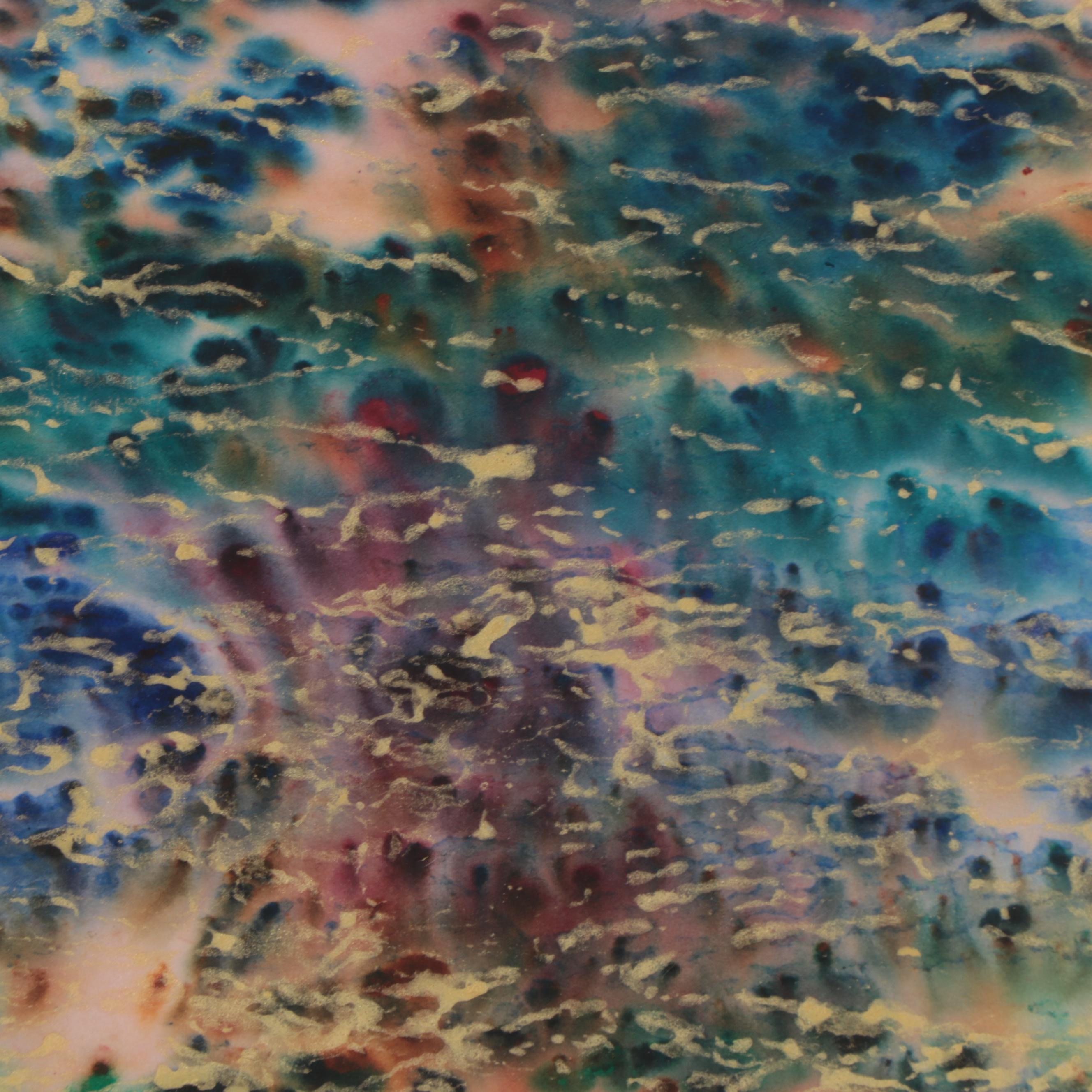 Natalie Melbardis Mixed Media Painting "Reflections #30," 1989