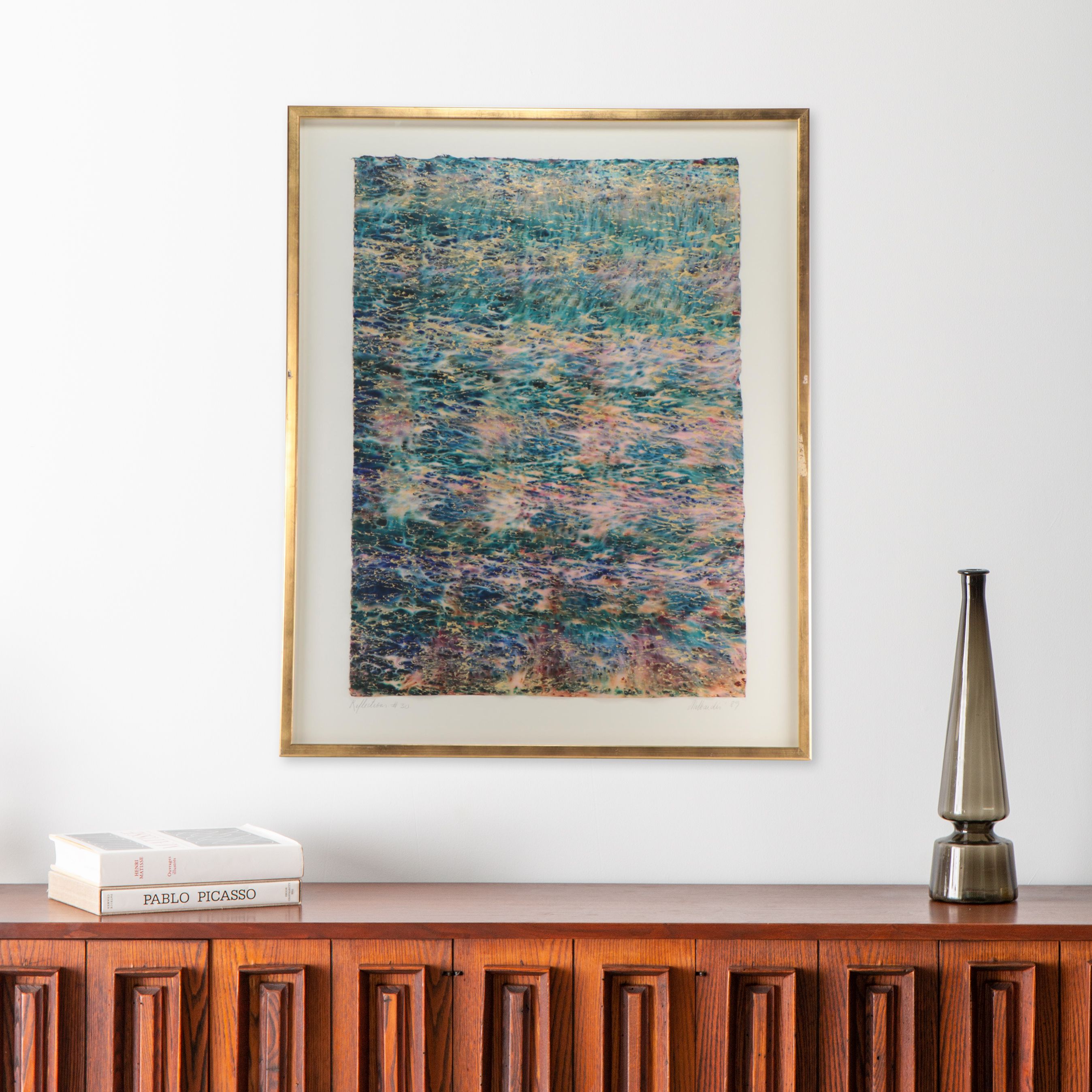 Natalie Melbardis Mixed Media Painting "Reflections #30," 1989