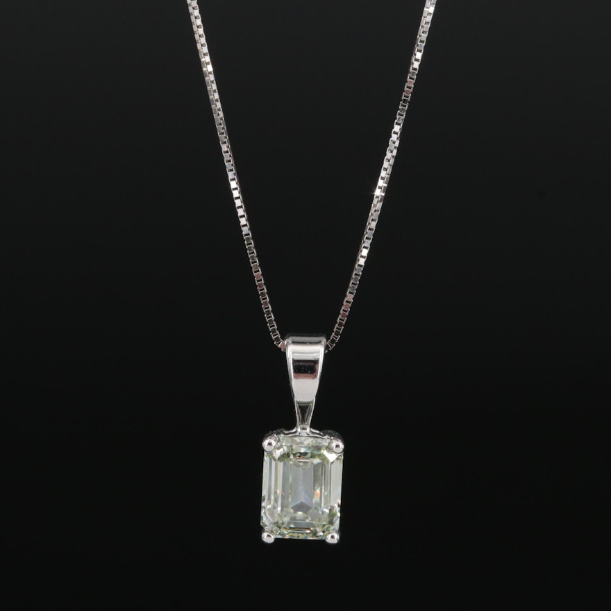 14K 0.94 CT Lab Grown Diamond Pendant Necklace
