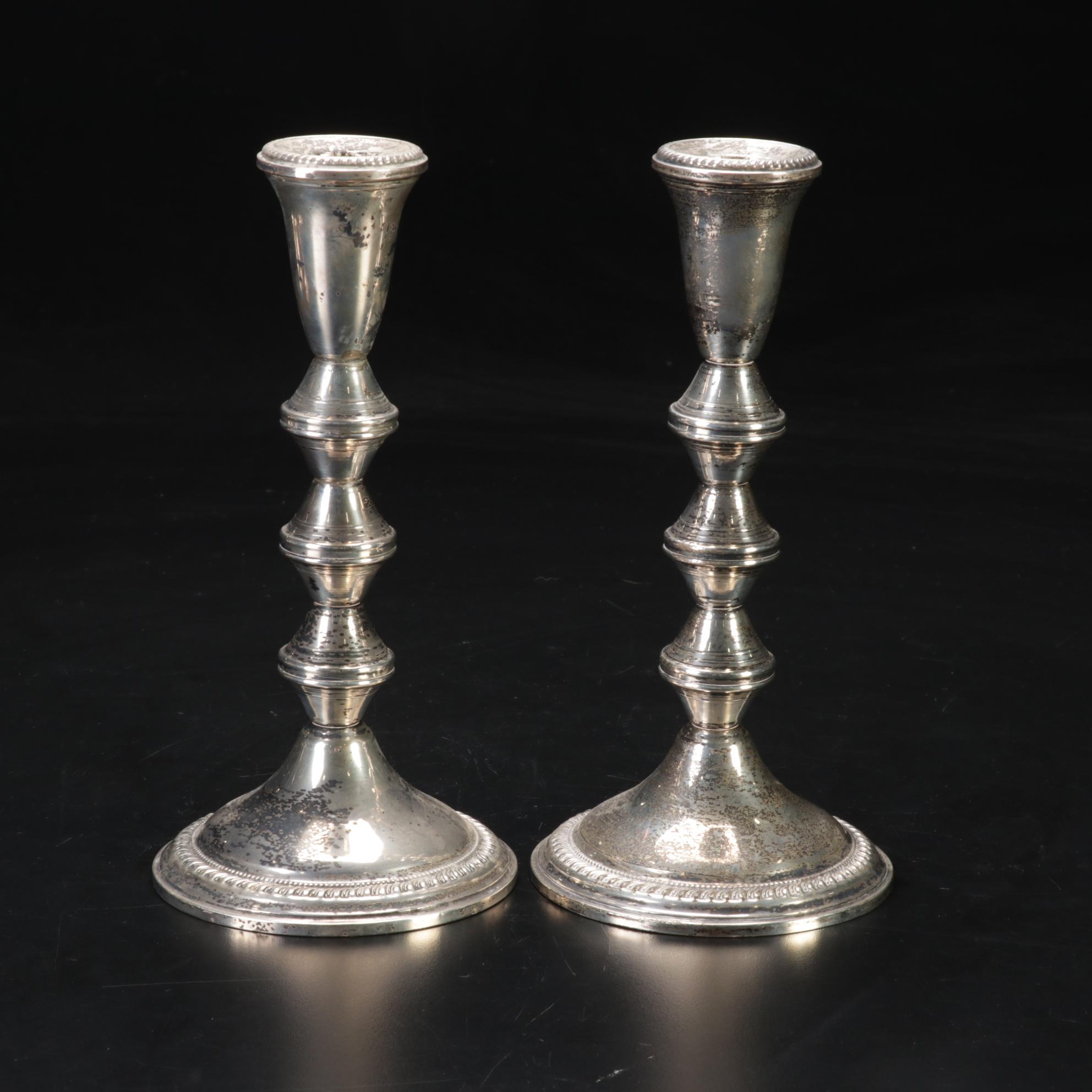 Columbia and Duchin Creation Weighted Sterling Candlesticks