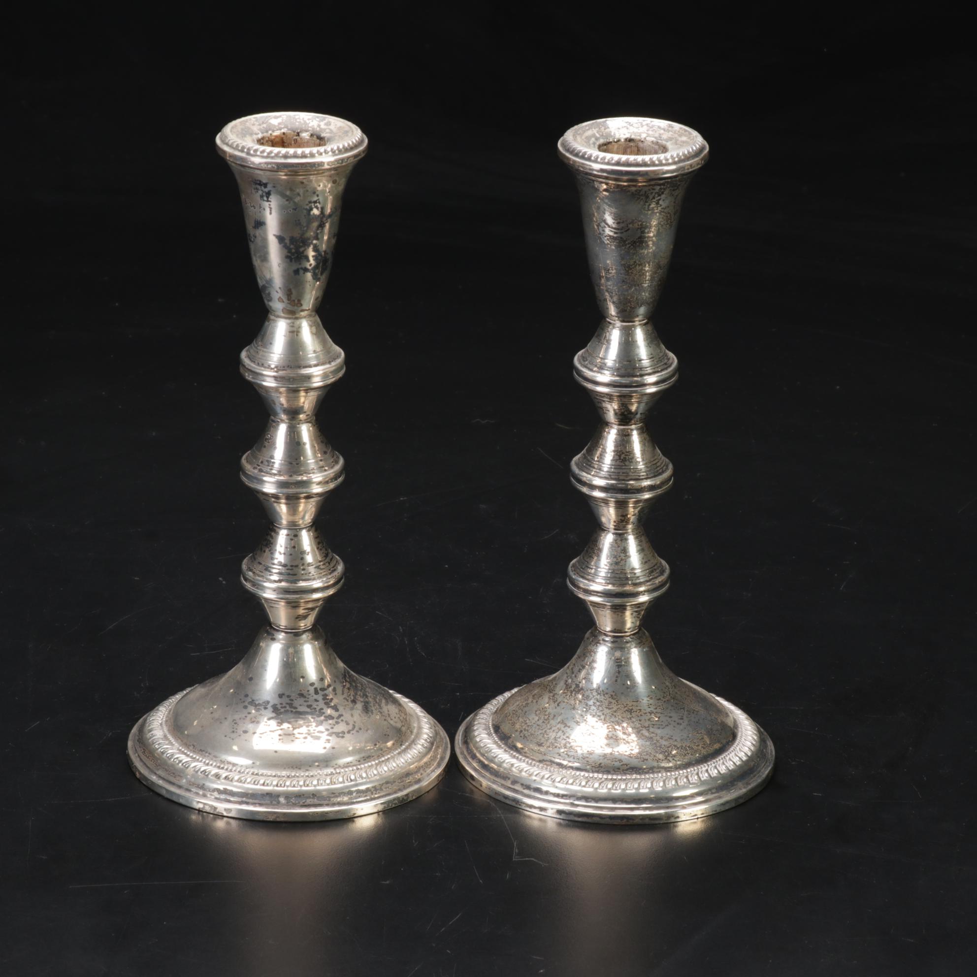 Columbia and Duchin Creation Weighted Sterling Candlesticks