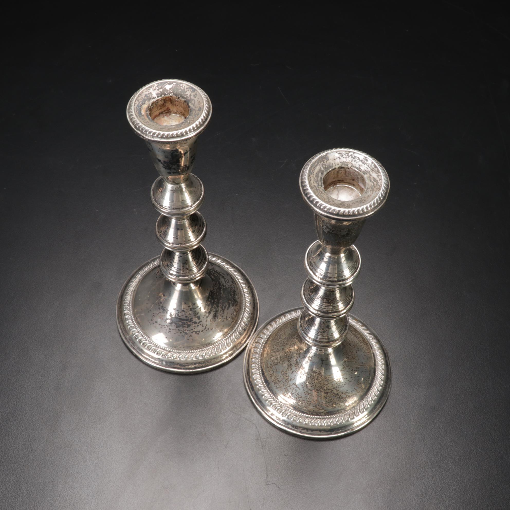 Columbia and Duchin Creation Weighted Sterling Candlesticks