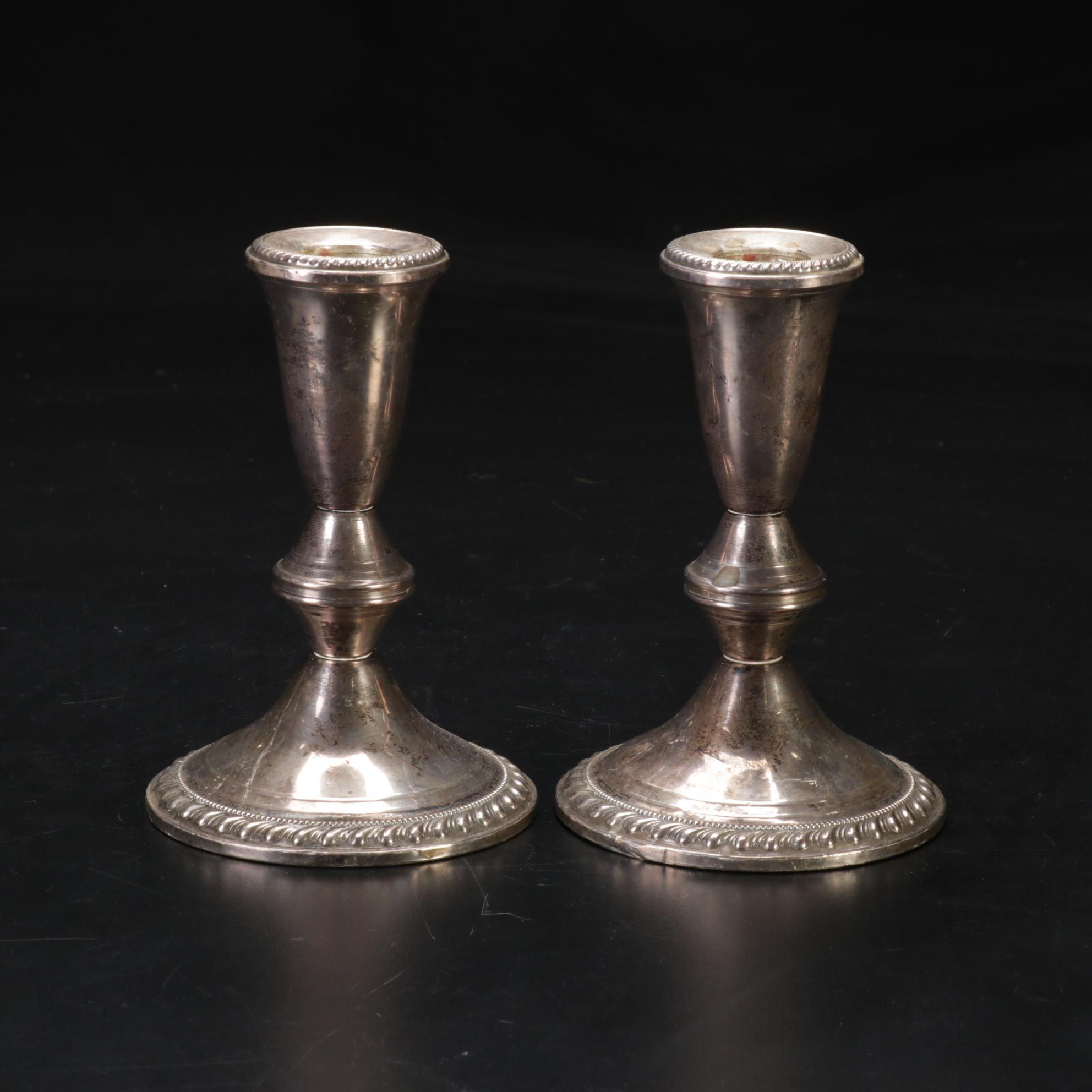 Columbia and Duchin Creation Weighted Sterling Candlesticks