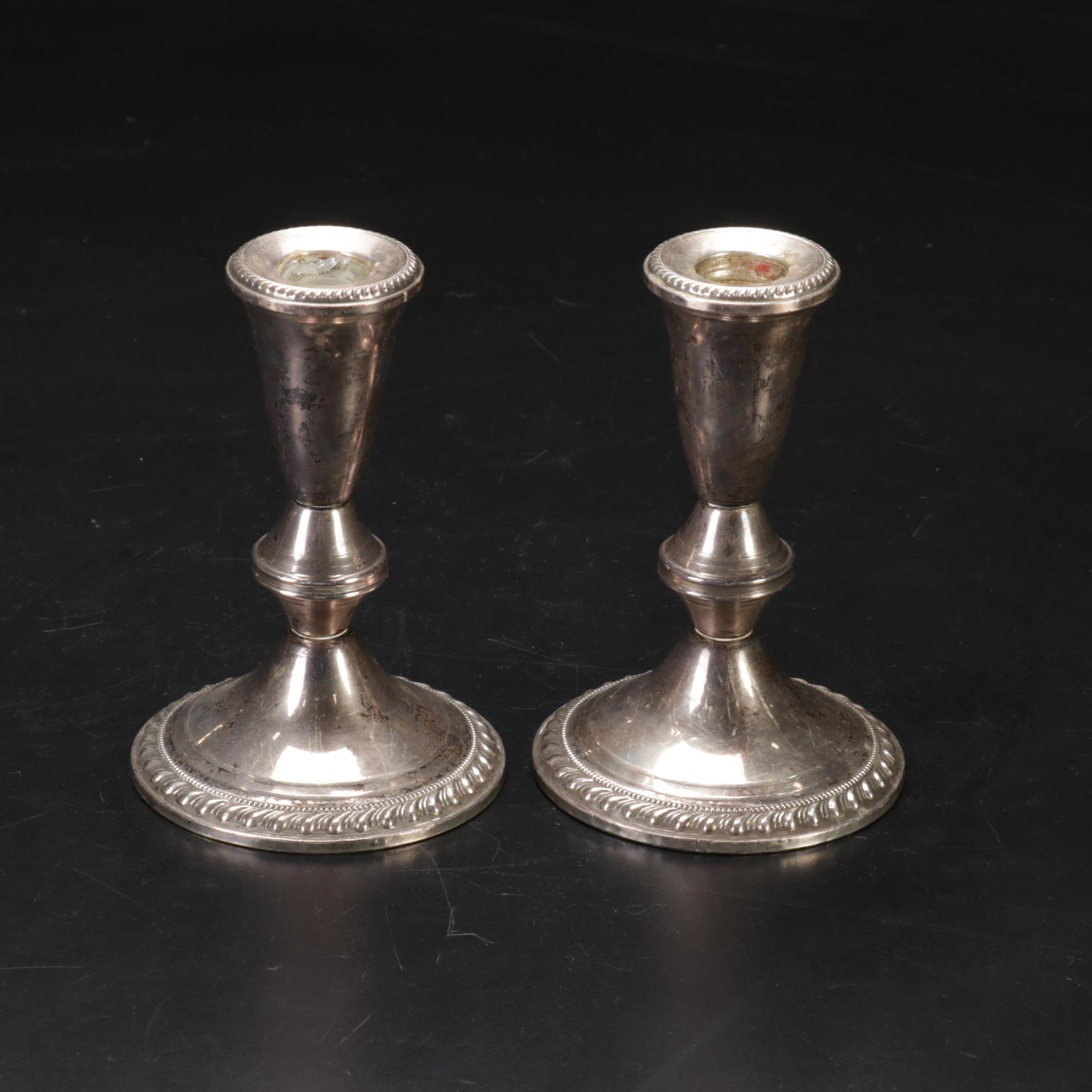 Columbia and Duchin Creation Weighted Sterling Candlesticks