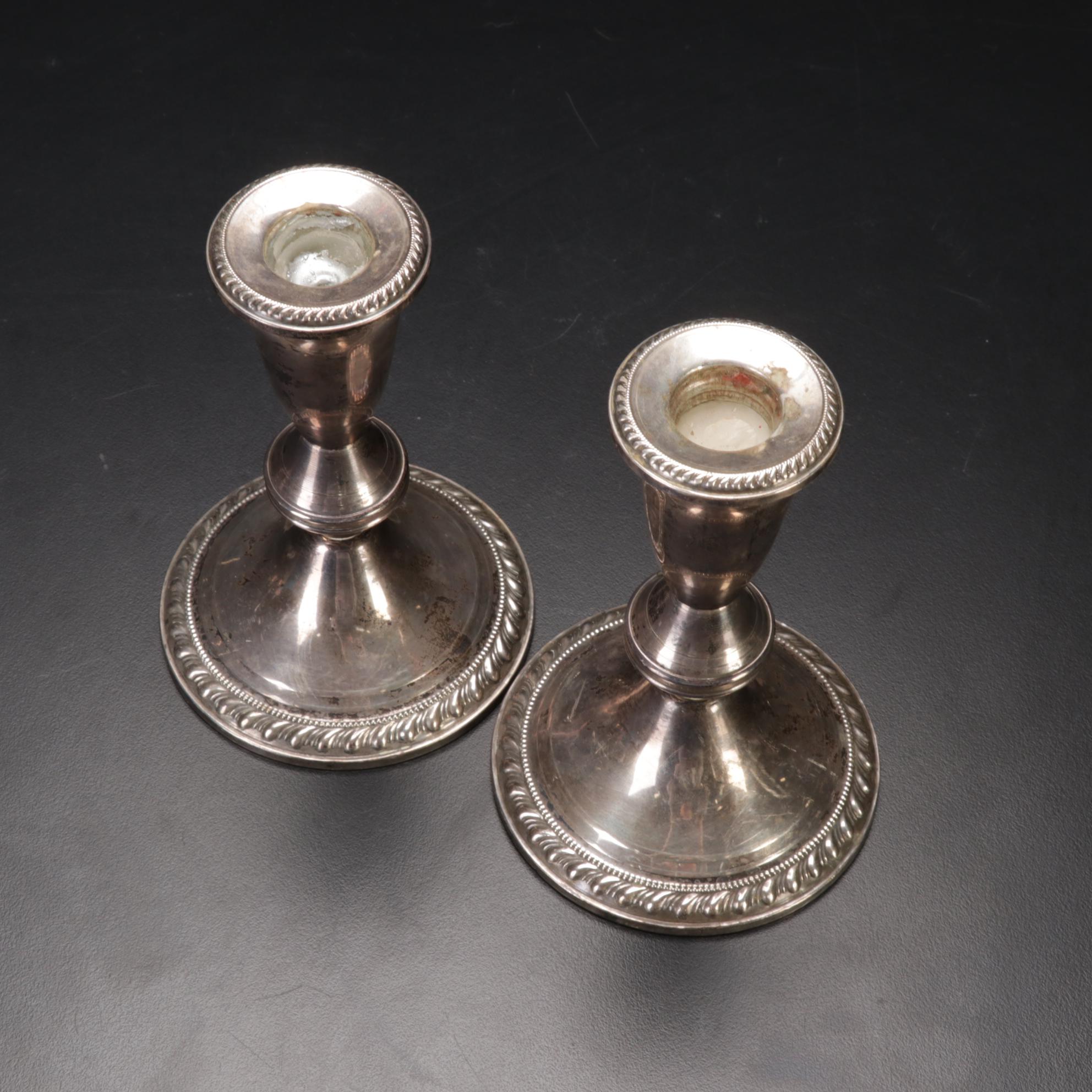 Columbia and Duchin Creation Weighted Sterling Candlesticks