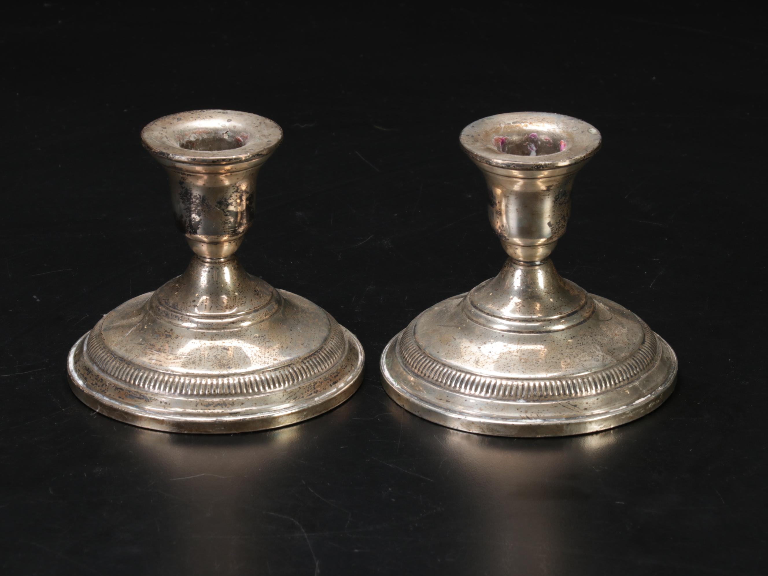 Columbia and Duchin Creation Weighted Sterling Candlesticks