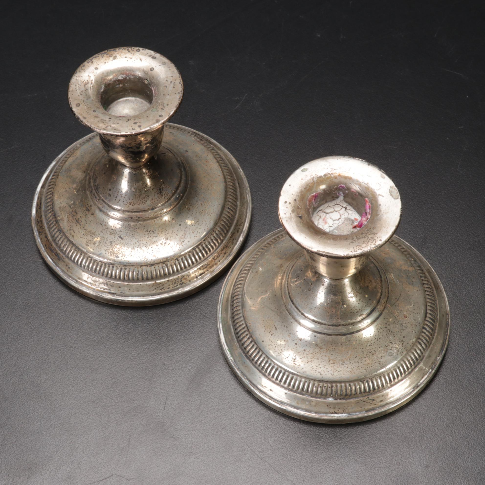 Columbia and Duchin Creation Weighted Sterling Candlesticks