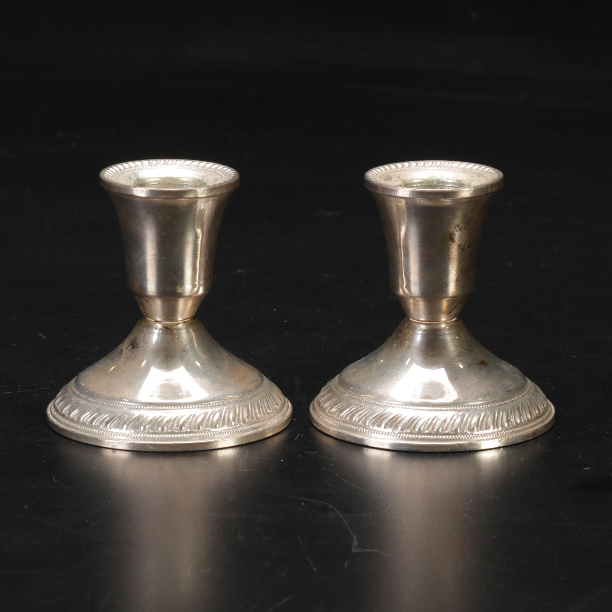 Columbia and Duchin Creation Weighted Sterling Candlesticks