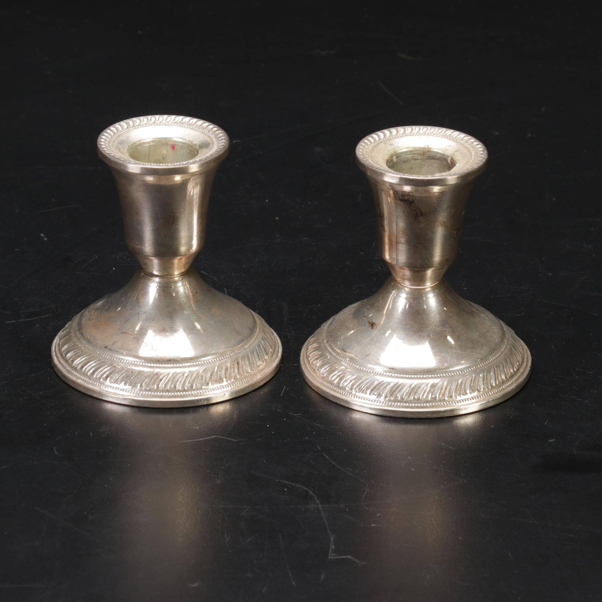 Columbia and Duchin Creation Weighted Sterling Candlesticks