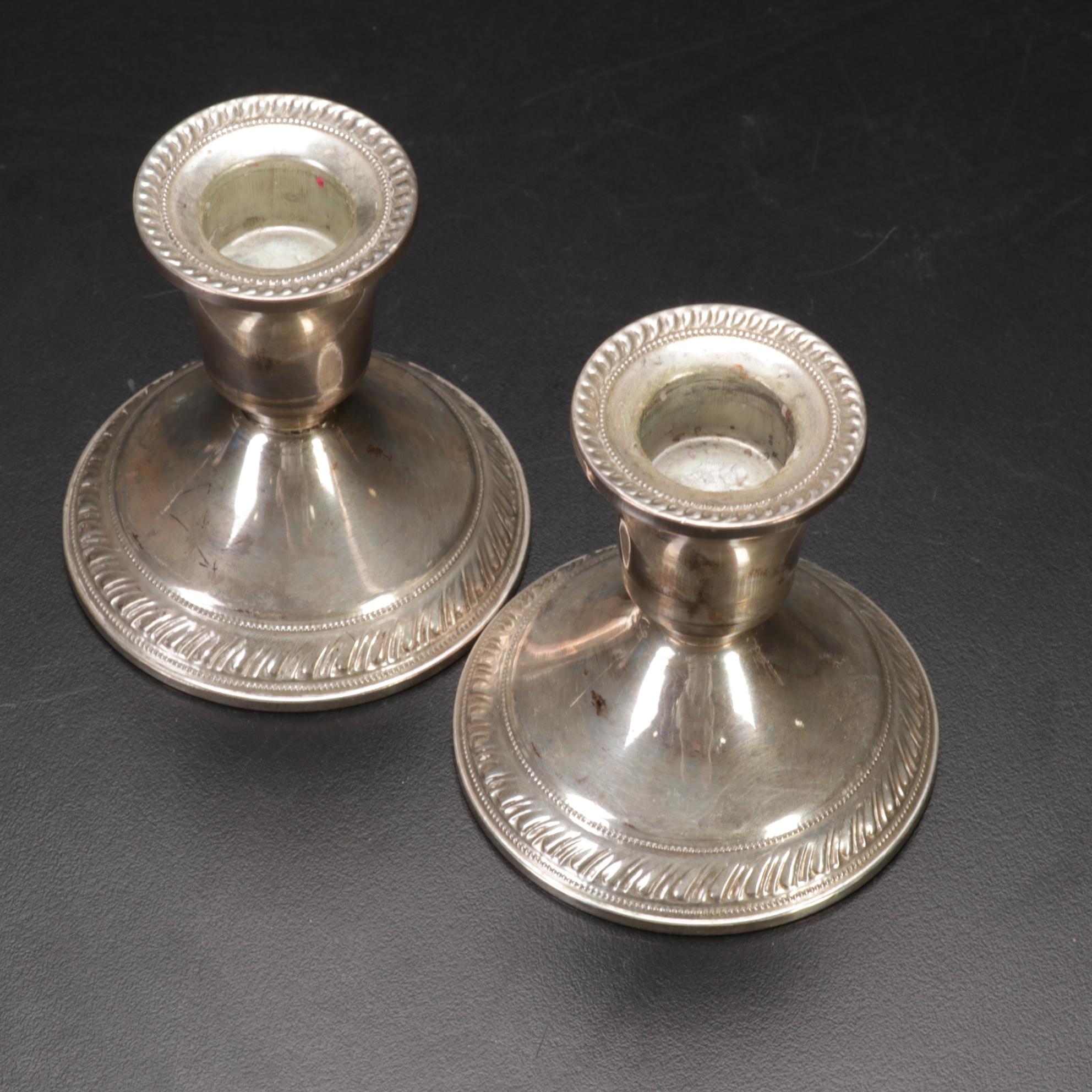 Columbia and Duchin Creation Weighted Sterling Candlesticks