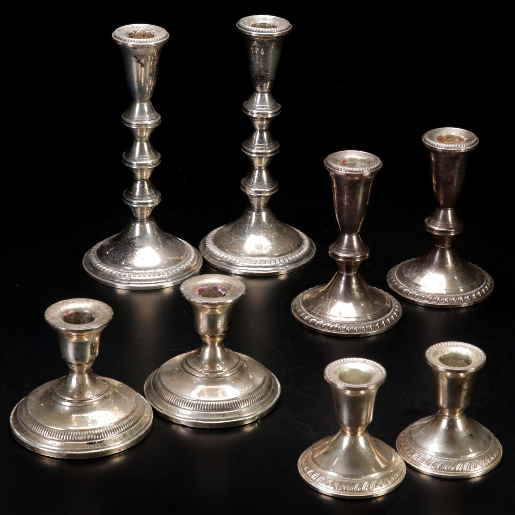 Columbia and Duchin Creation Weighted Sterling Candlesticks